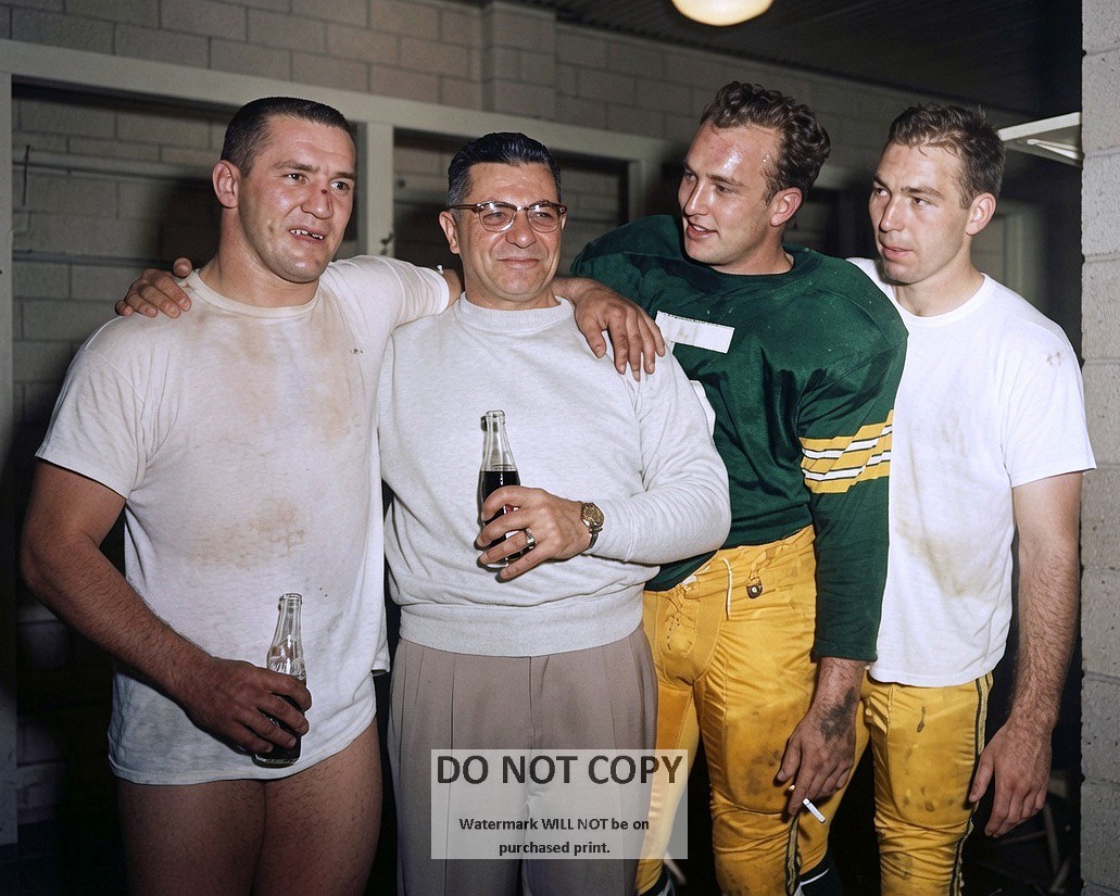 VINCE LOMBARDI, PAUL HORNUNG & BART STARR GREEN BAY PACKER 8x10 Photo Wall Decor