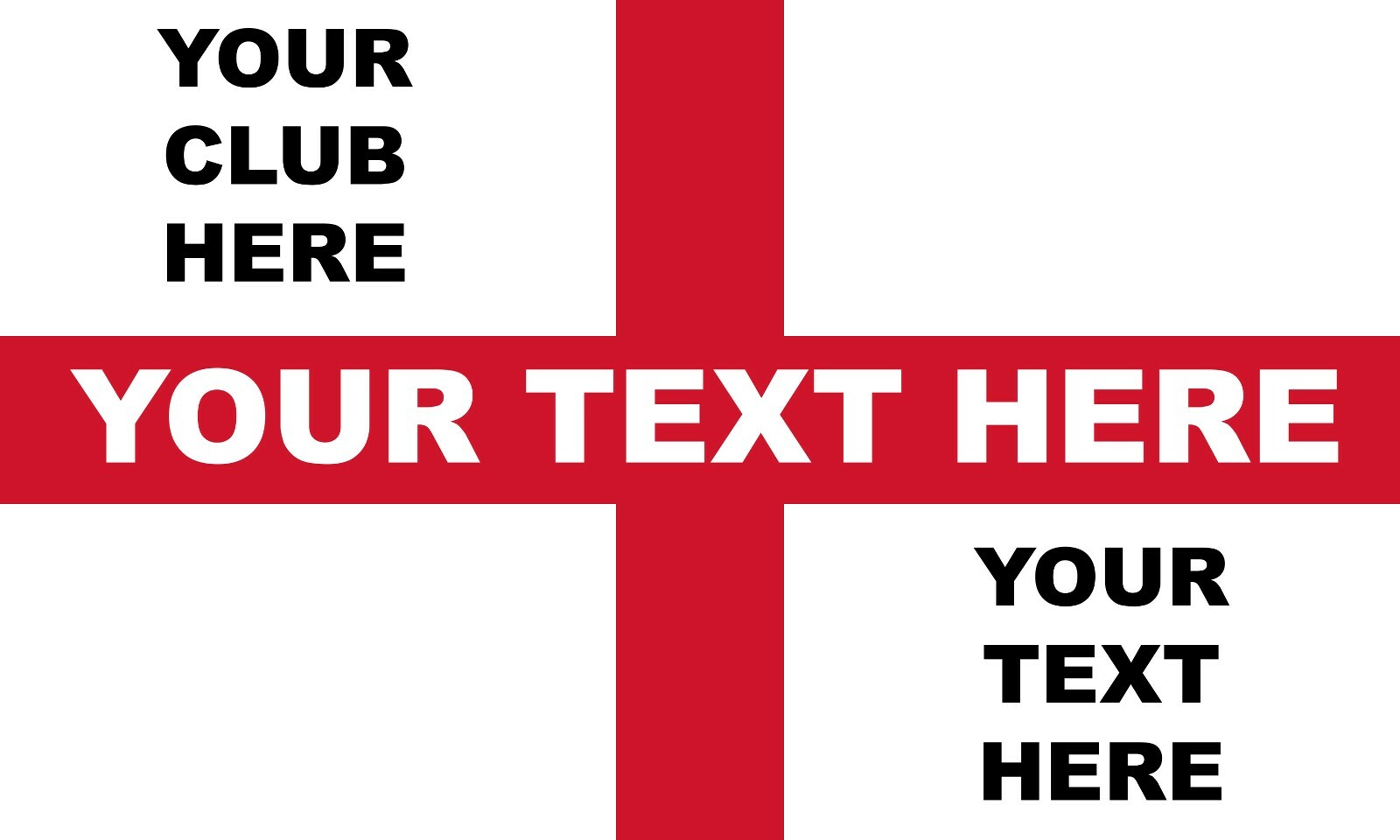 ENGLAND FOOTBALL CUSTOM PRINTED ST GEORGE FLAG | ANY SIZE | ANY CLUB | WORLD CUP