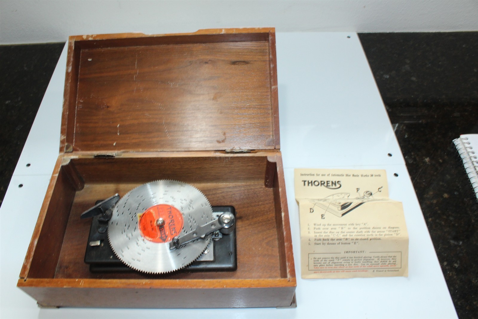 Vintage Thorens Auto Disk Music Works Includes 1 Disc Heigh Ho Parts Repair Vintage Thorens Auto Disk Music Works Includes 1 Disc Heigh Ho Parts Repair