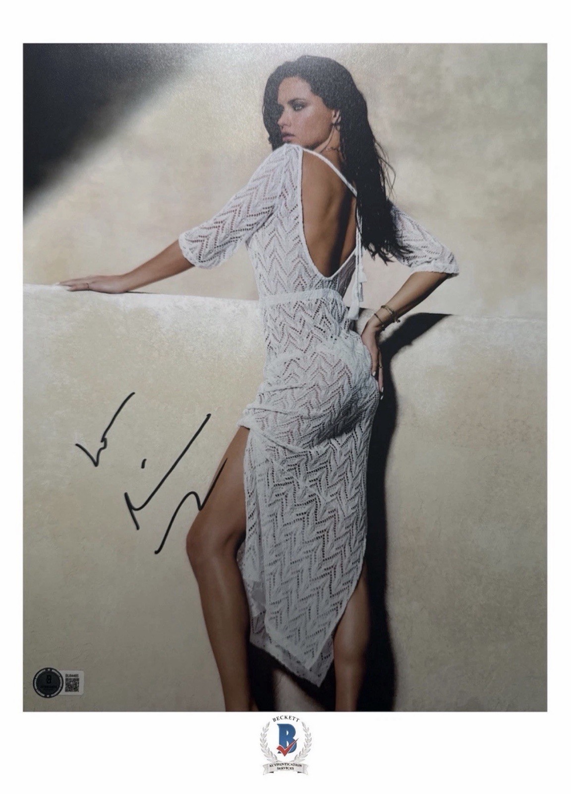 Adriana Lima Autograph Signed 11x14 Photo with Beckett COA Victoria\'s Secret