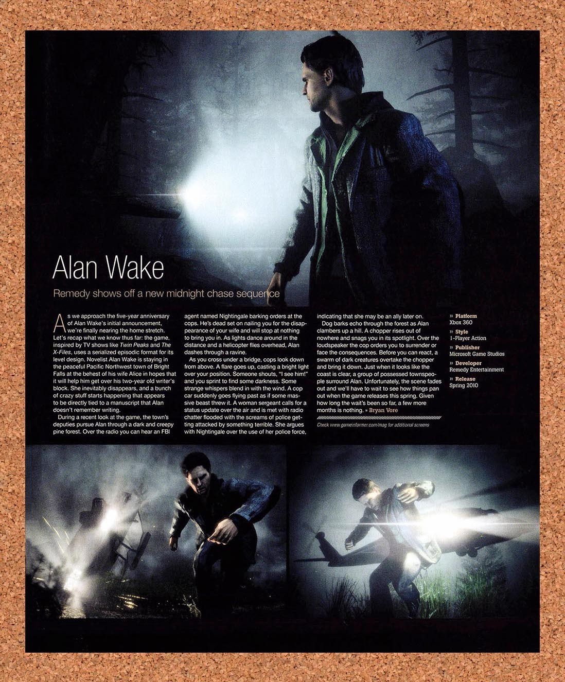 2009 Alan Wake Xbox 360 Original Advertisement / Retro Promo vr1 2009 Alan Wake Xbox 360 Original Advertisement / Retro Promo vr1