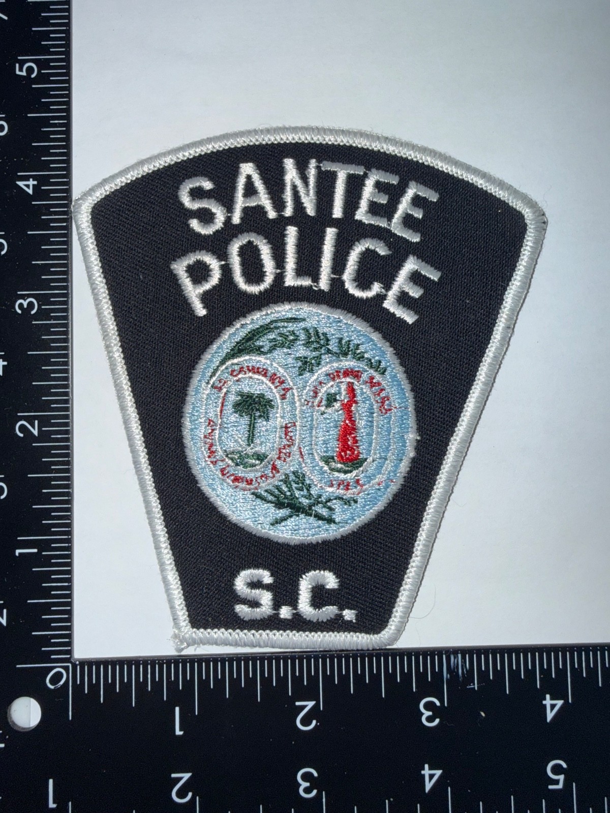 Vintage Santee South Carolina SC Police Shoulder Patch Obsolete Embroidered Vintage Santee South Carolina SC Police Shoulder Patch Obsolete Embroidered