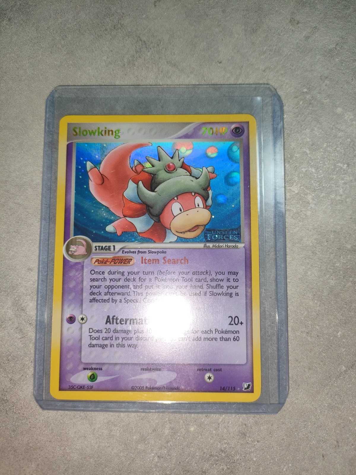 Slowking Reverse Holo Unseen Forces 14/115 English 2005