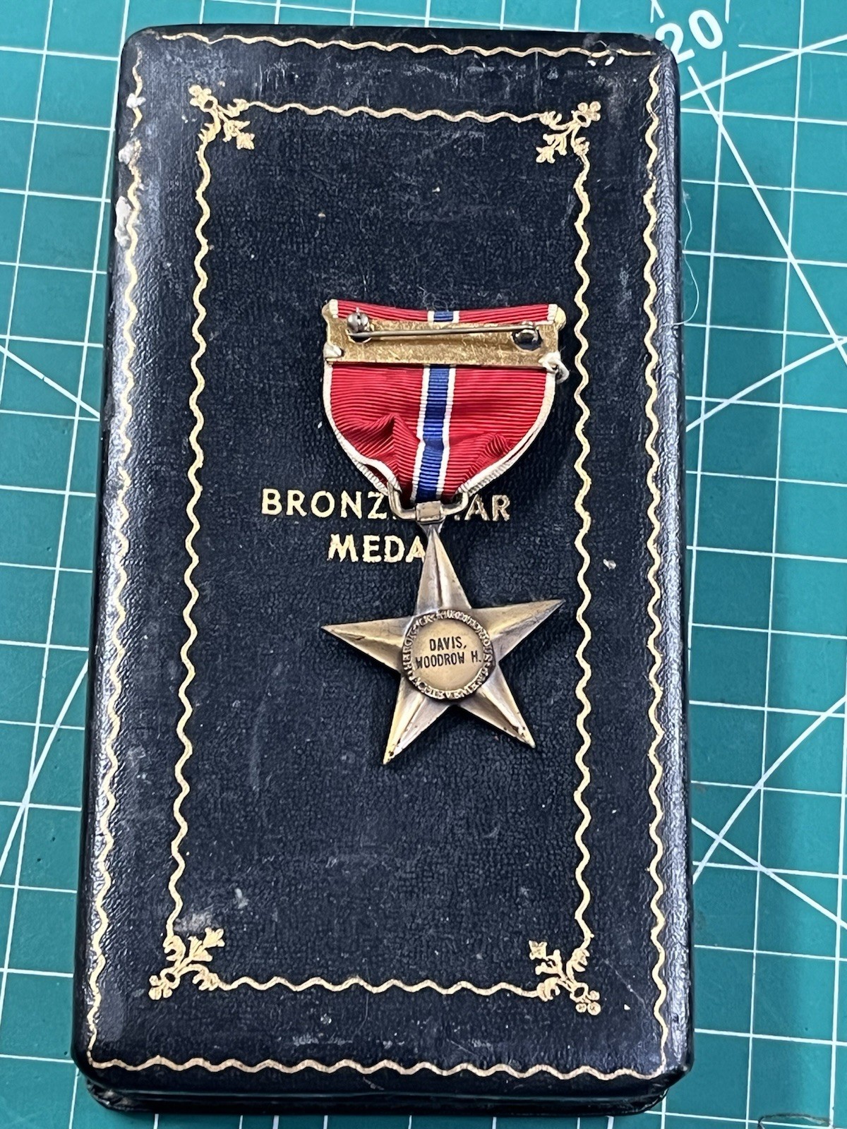 WWII Named Bronze Star Medal Cased