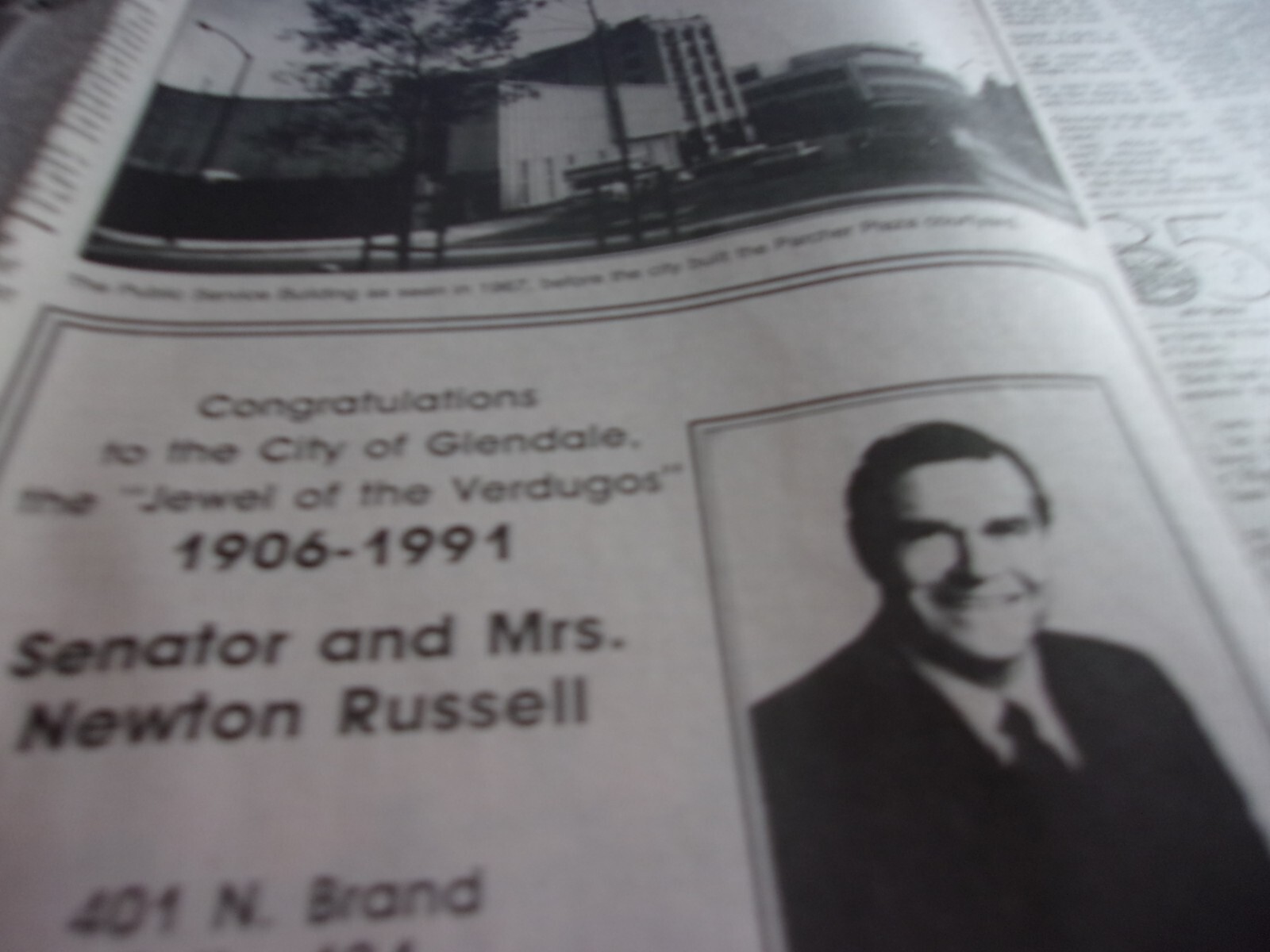 Glendale News-Press & L.A. Times - year end reviews `1985, 1990
