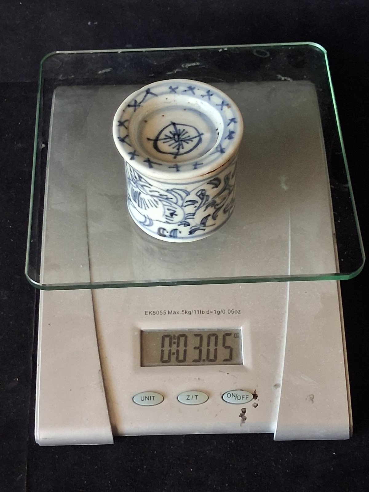 Antique Chinese Blue and White Porcelain Ink Box with Lid Tongzhi 1860's 2 Antique Chinese Blue and White Porcelain Ink Box with Lid Tongzhi 1860's 2