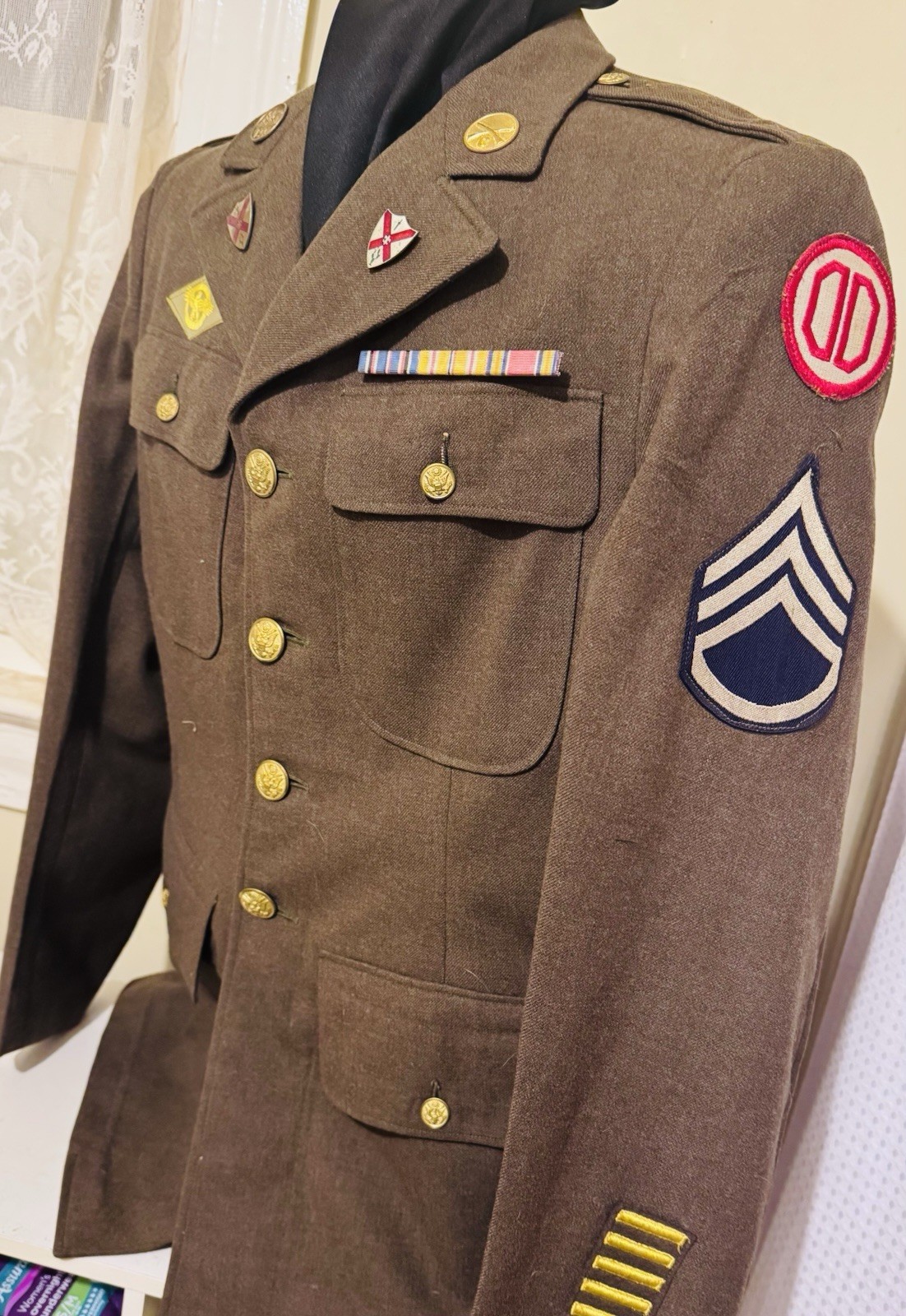 PRE WWII M1939 Spec 8-31D Service Coat  124th INF Regt FLA NG • 31st (DIXIE) DIV