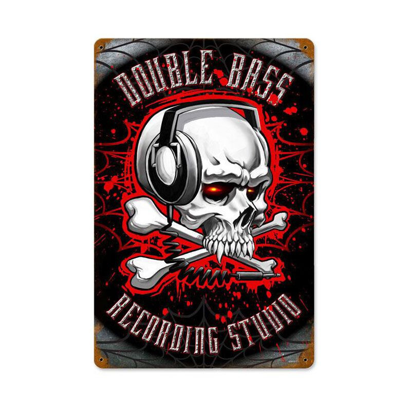 DOUBLE BASS RECORDING STUDIO SKULL HEAD 18\