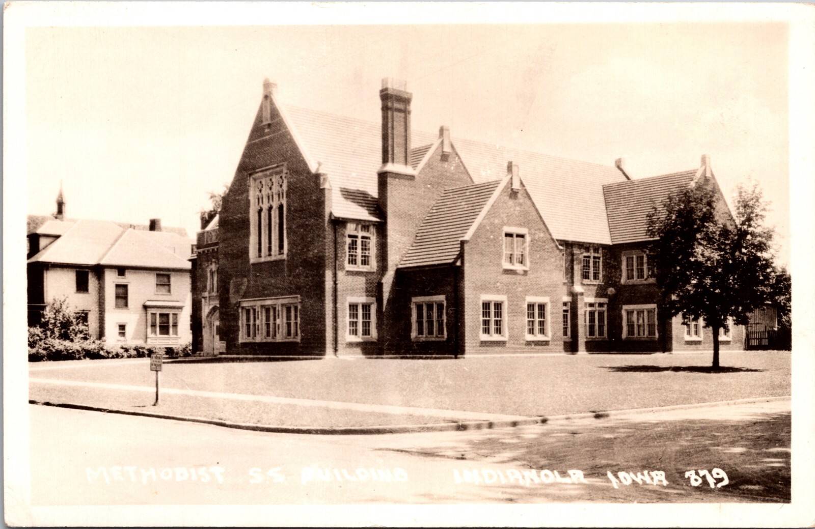 Methodist S.S. Building Indianola Iowa Postcard