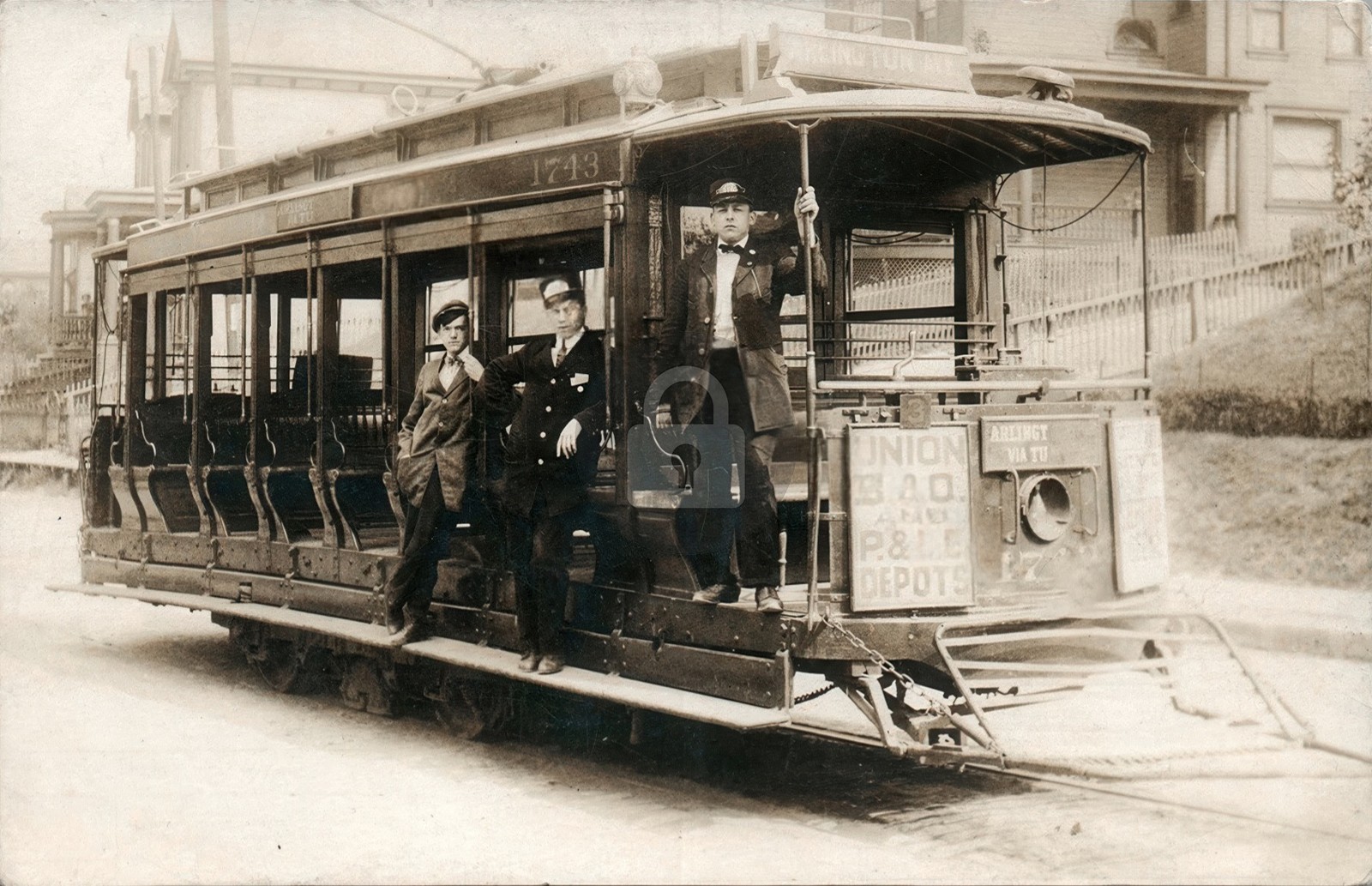 Arlington Ave. Trolley PITTSBURGH PA Allegheny County RPPC Photo Postcard COPY