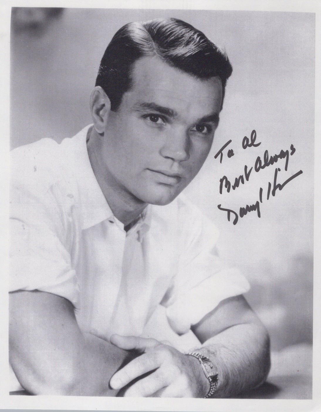 Darryl Hickman Hollywood Movie Actor Vintage 1950s - Hand Signed Photo