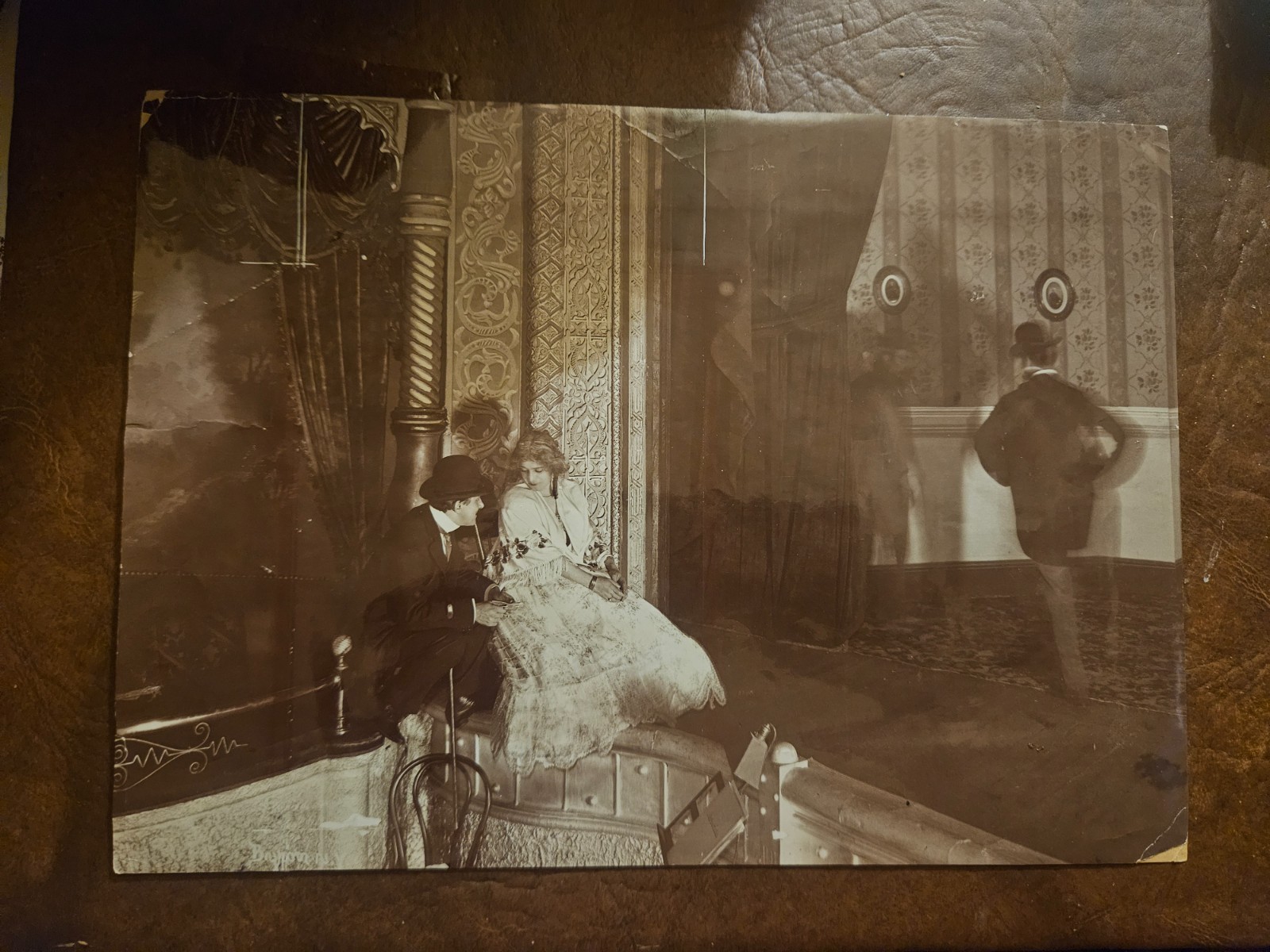 1899 Clyde Fitch Julia Marlowe Rehearsal Stage Photo Culver Archive 
