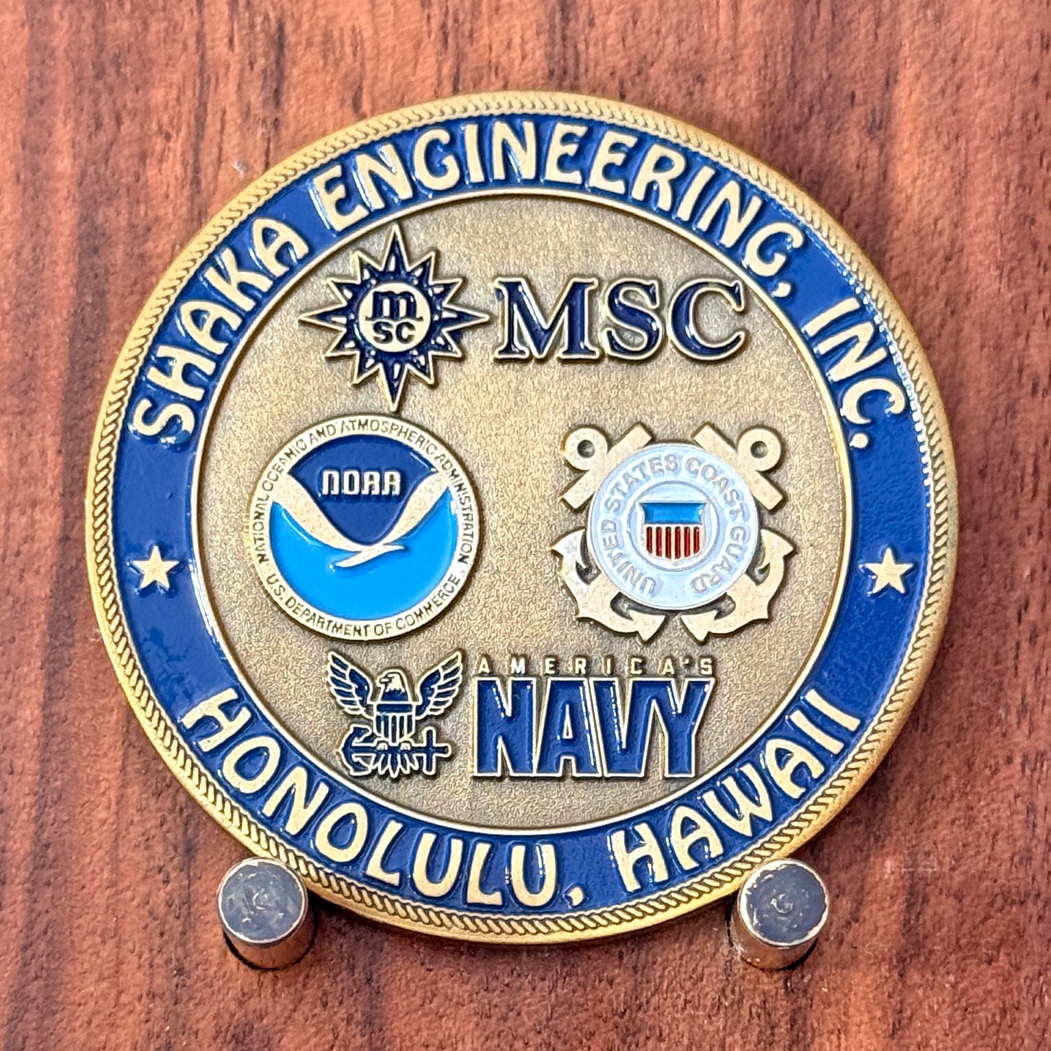 Shaka Engineering Hawaii 30th Anniversary Double Sided Challenge Coin  W#32