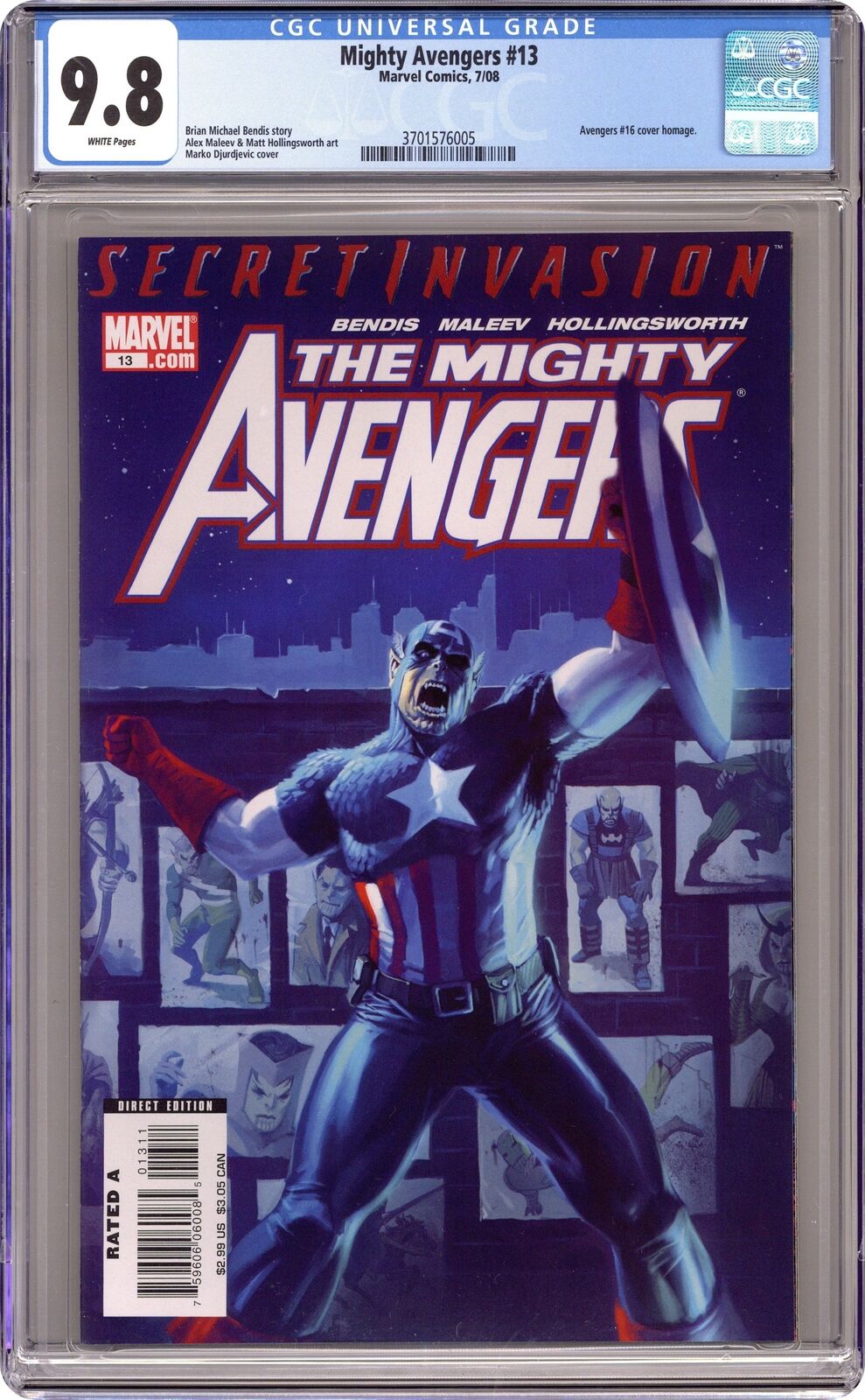 Mighty Avengers #13A Djurdjevic CGC 9.8 2008 3701576005