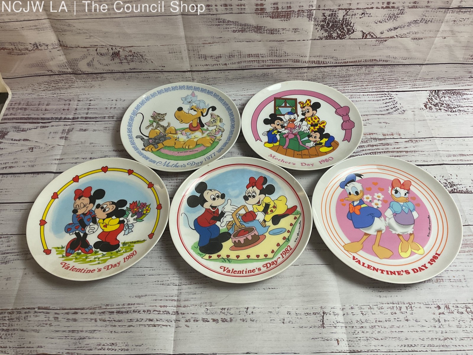 Schmid Disney Collectible Mother's Day Valentines Plates 70's 80's Schmid Disney Collectible Mother's Day Valentines Plates 70's 80's