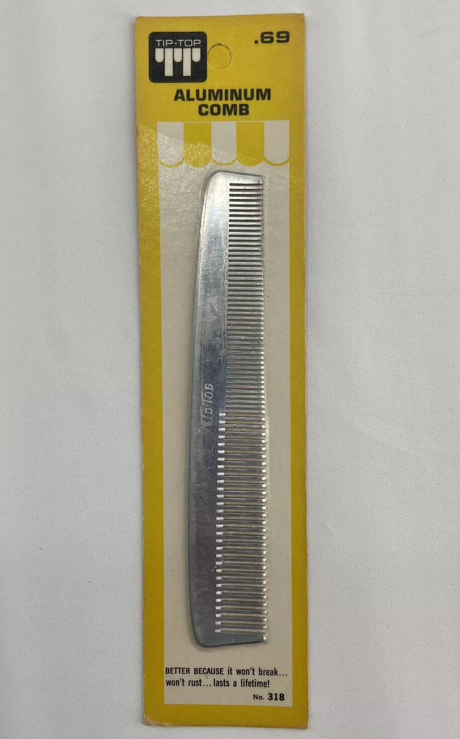 VINTAGE Tip-Top Aluminum Comb 6.25\ VINTAGE Tip-Top Aluminum Comb 6.25\