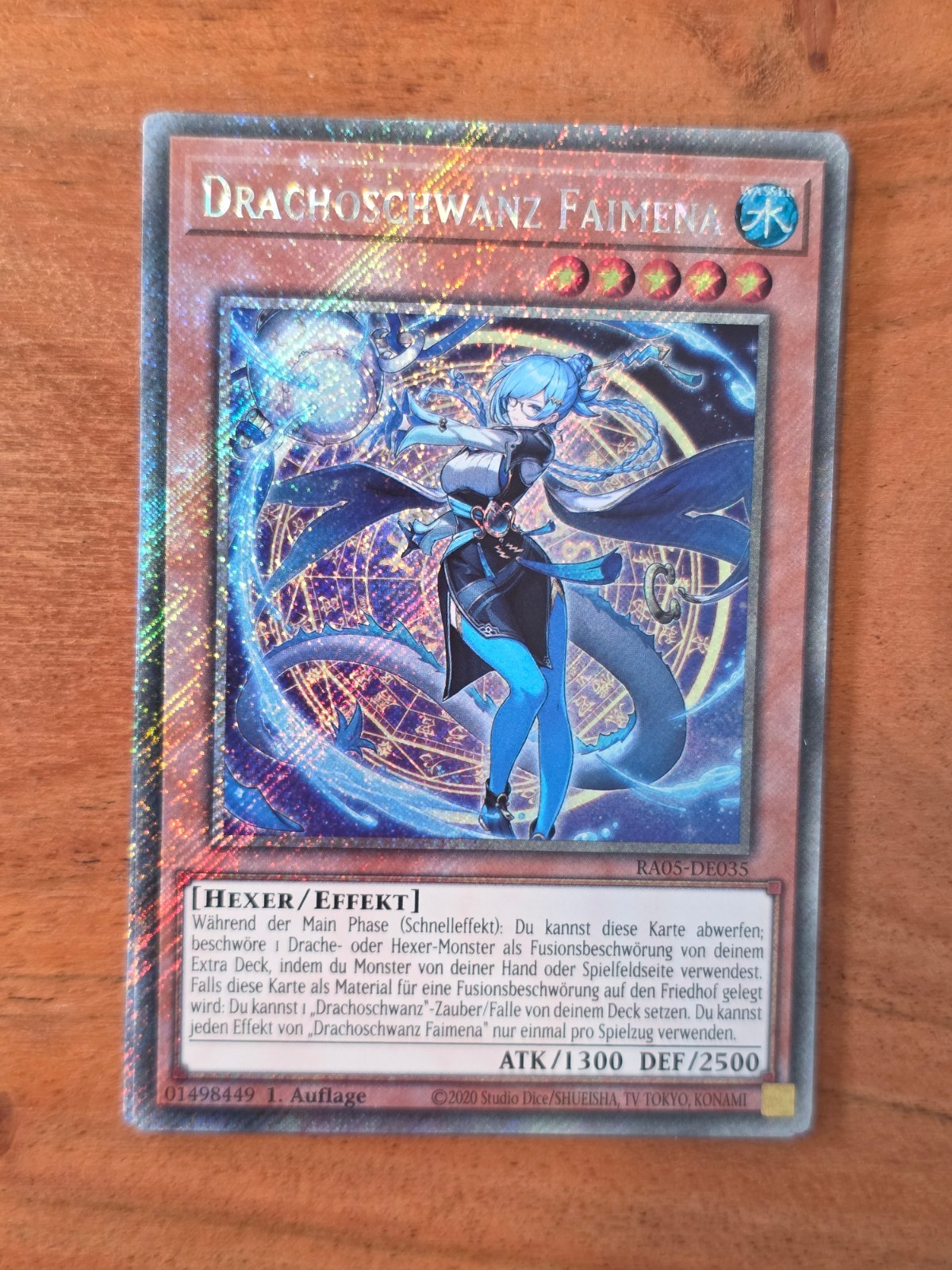 Yu-Gi-Oh RA05-EN035 Dragon Tail Faimena Platinum Secret Rare 1st NM