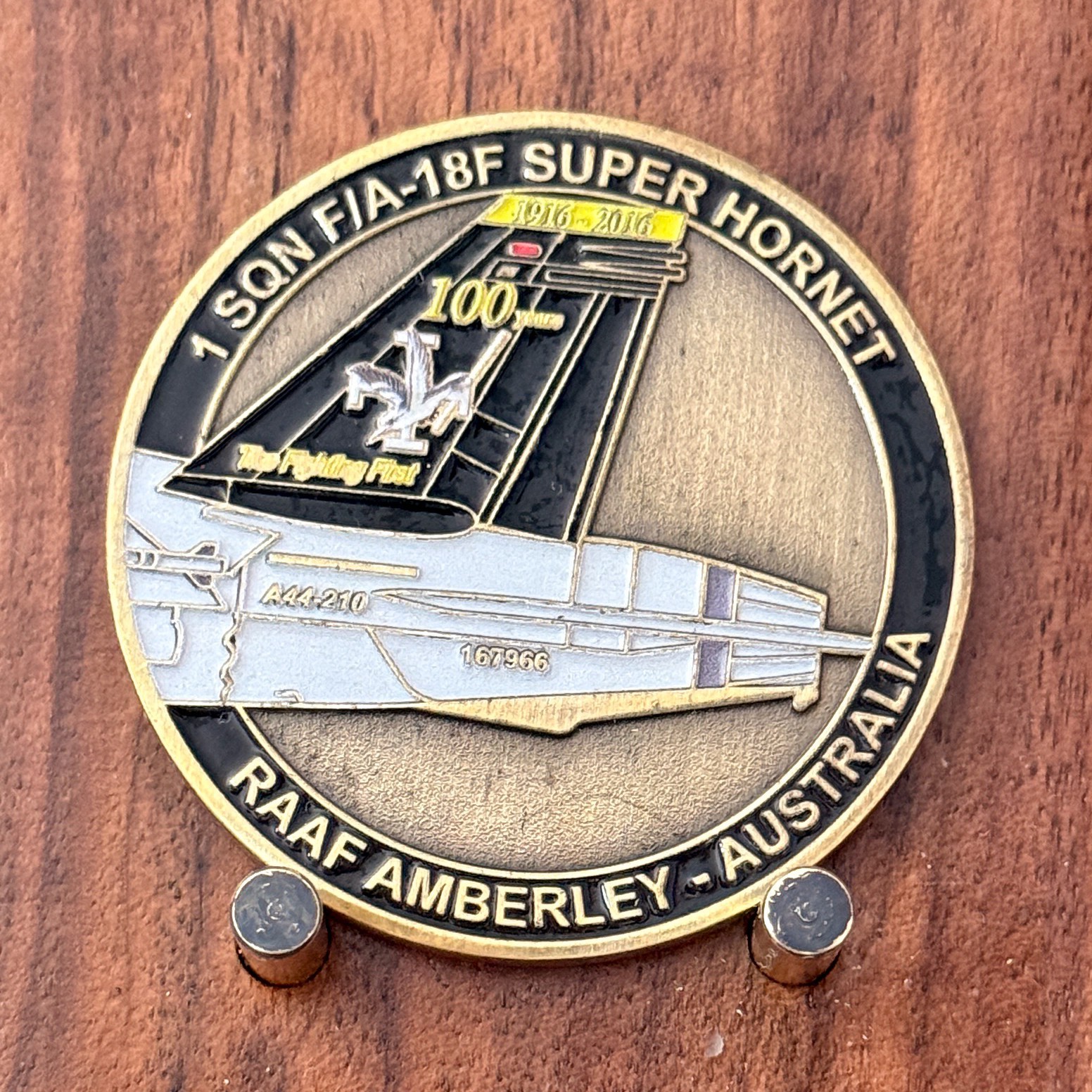 RAAF 1 SQN F/A-18F Super Hornet 100 Years Challenge Coin  W#23