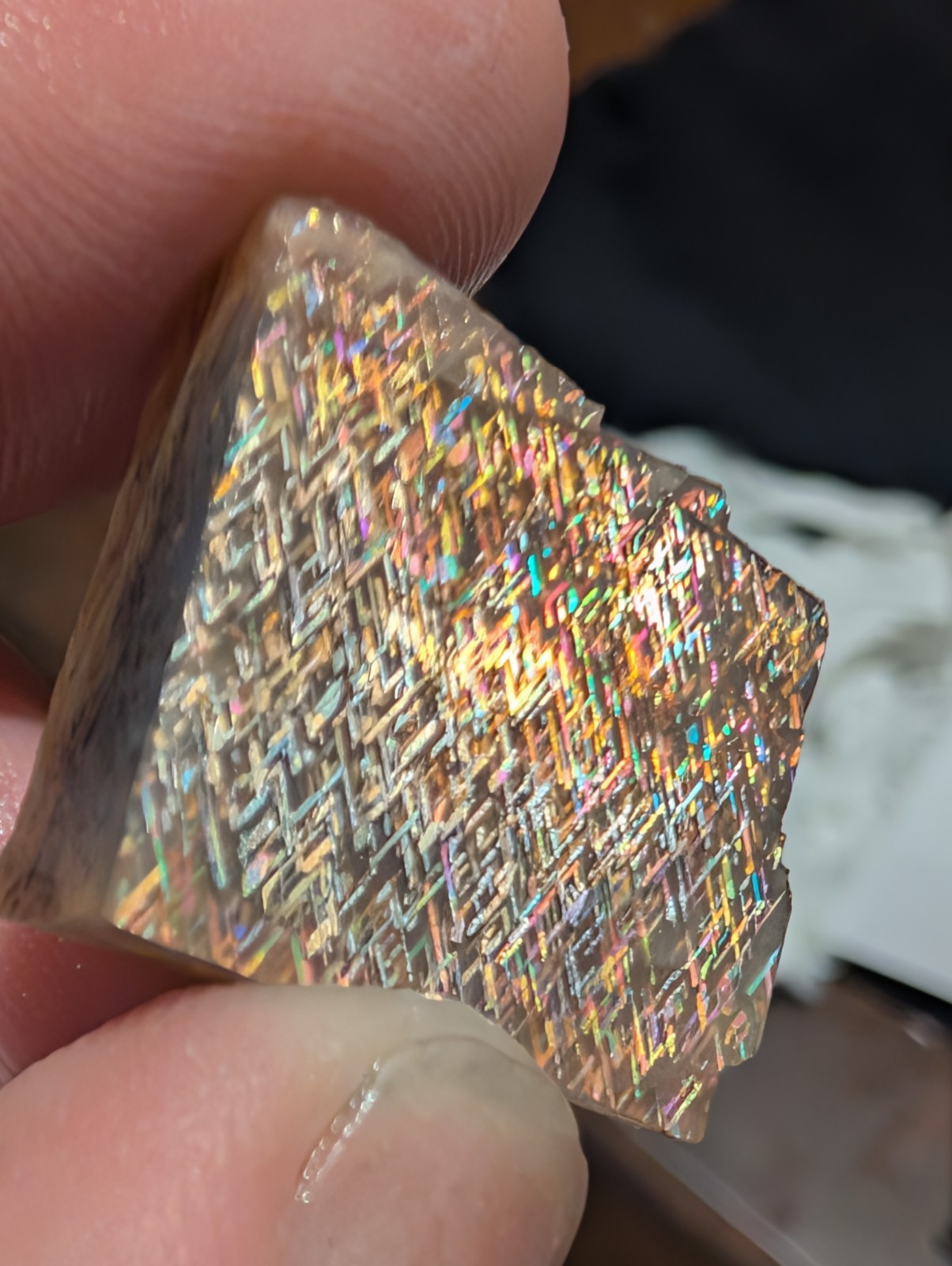 Rainbow Lattice Sunstone 31ct crystal matrix specimen rare gemstone Rainbow Lattice Sunstone 31ct crystal matrix specimen rare gemstone