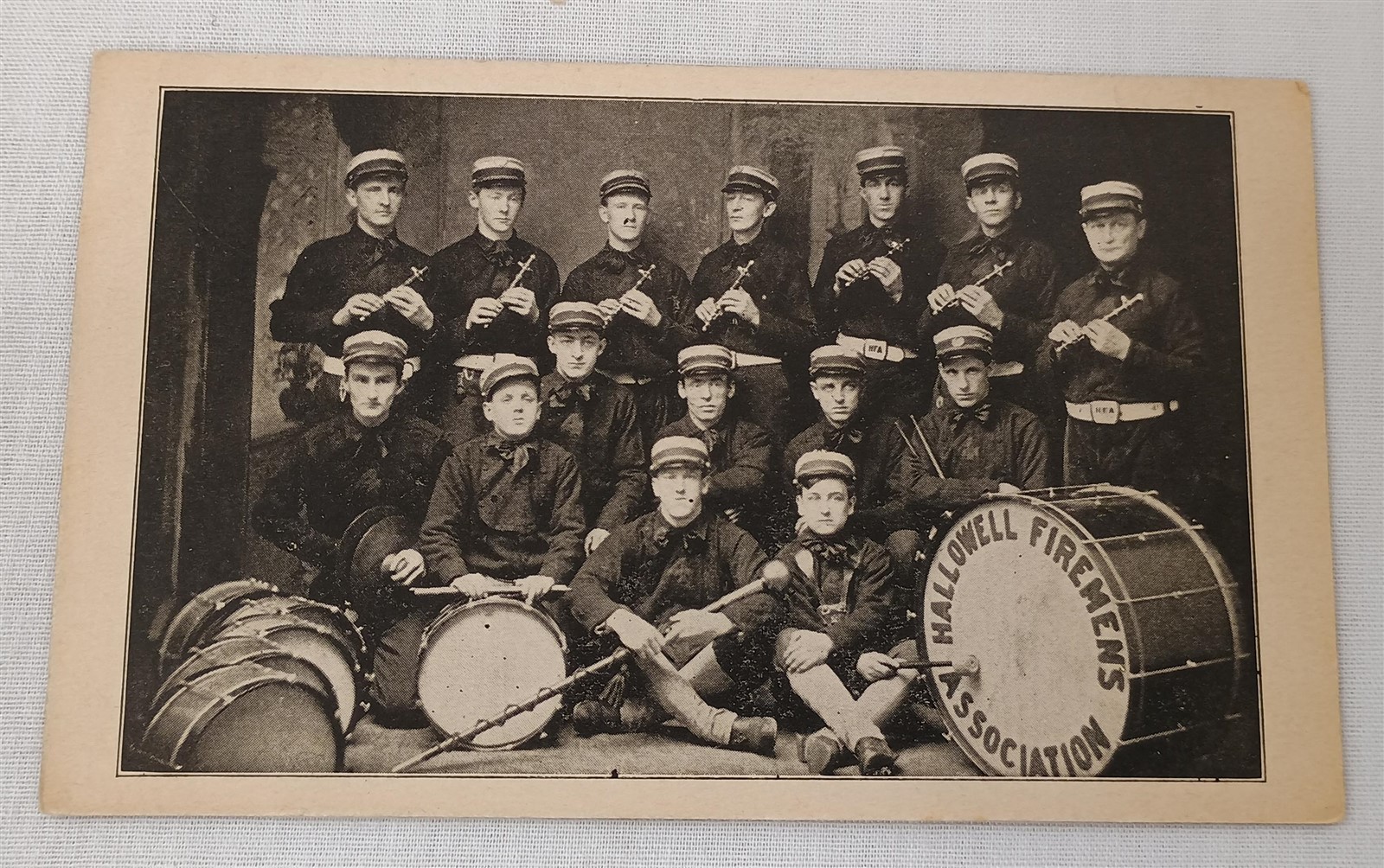 Vintage 1913 Hallowell Firemen\'s Association Dance Card Postcard Maine