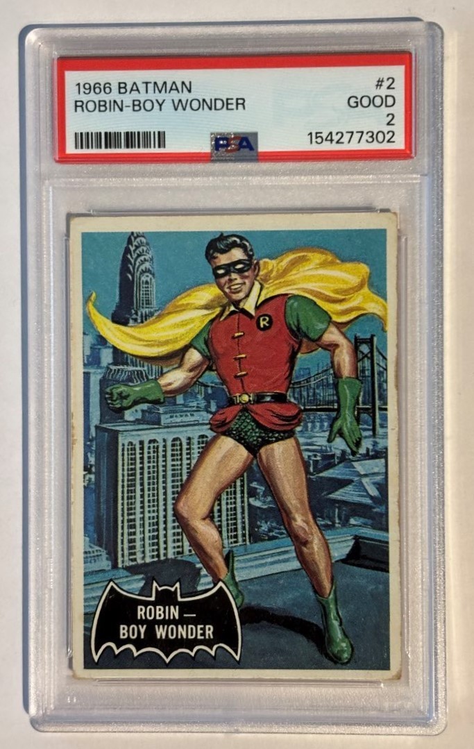 1966 Topps Batman #2 Robin - Boy Wonder PSA 2 1966 Topps Batman #2 Robin - Boy Wonder PSA 2