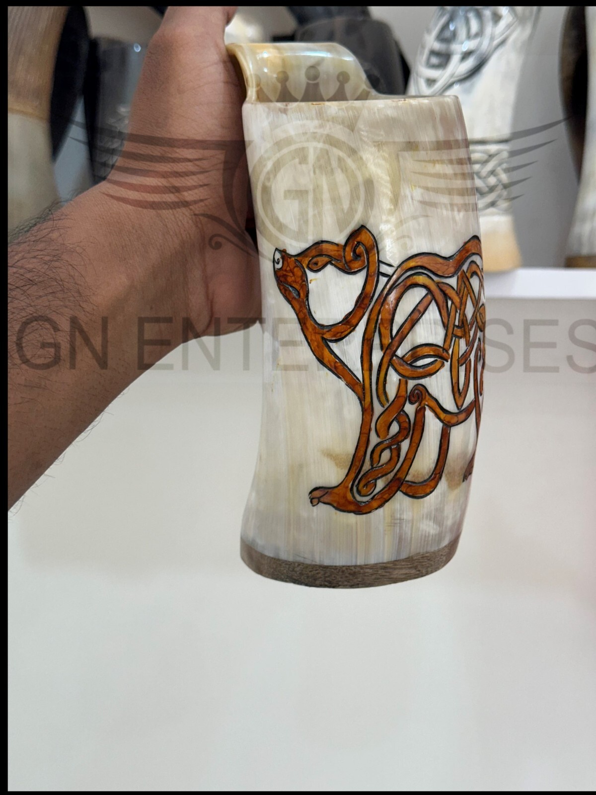 Handmade Viking Drinking Beer Mug Bufflo Horn Norse drinking , Medieval drinking Handmade Viking Drinking Beer Mug Bufflo Horn Norse drinking , Medieval drinking