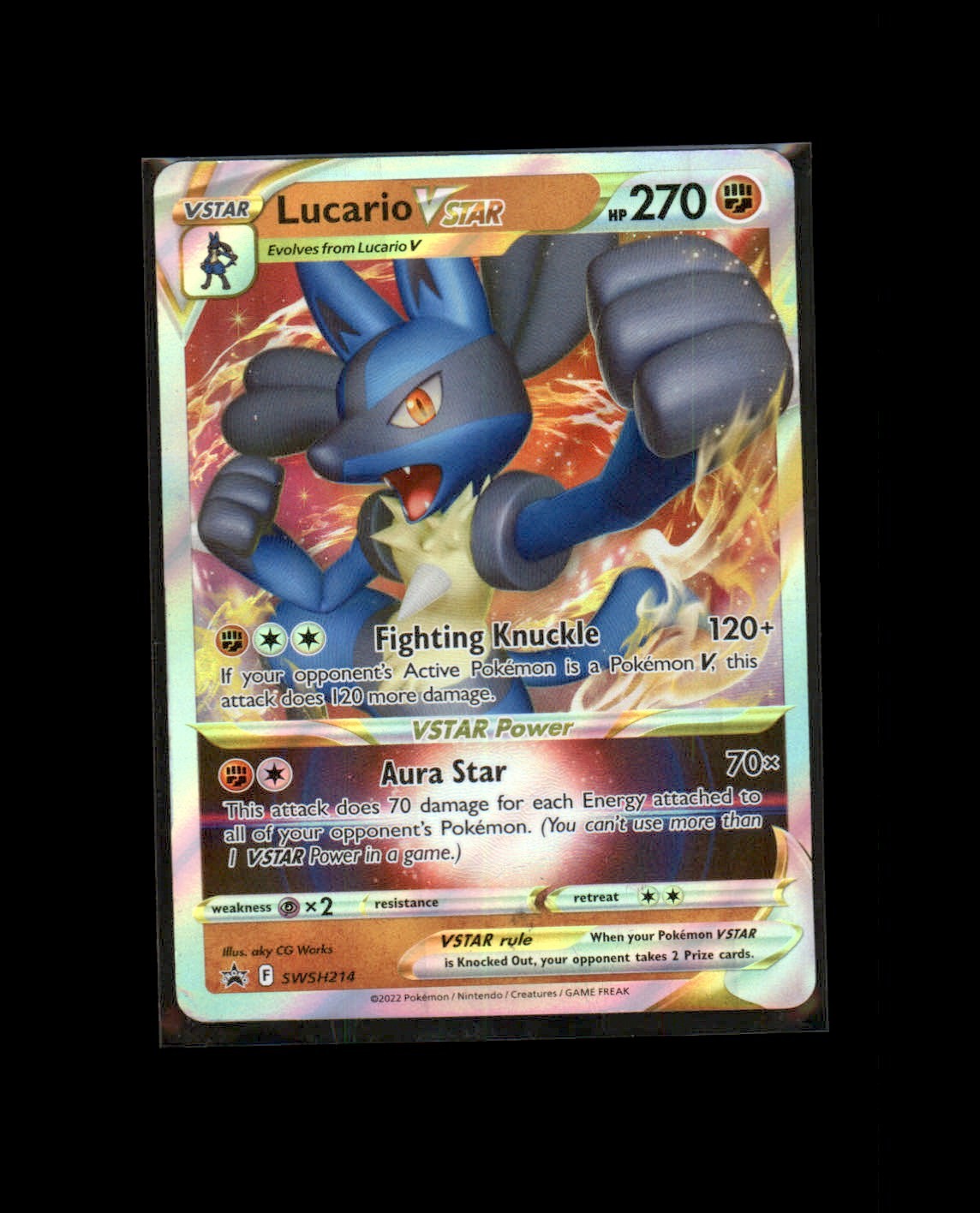 Lucario VSTAR SWSH214 Sword & Shield Promo Holo DMG