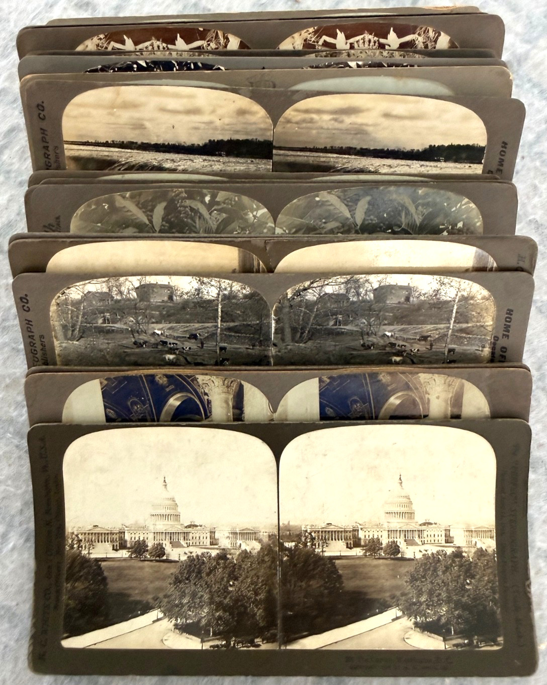 Mixed Lot of 18 Stereoviews, 1910s, All USA, No Lithographs, Lot6