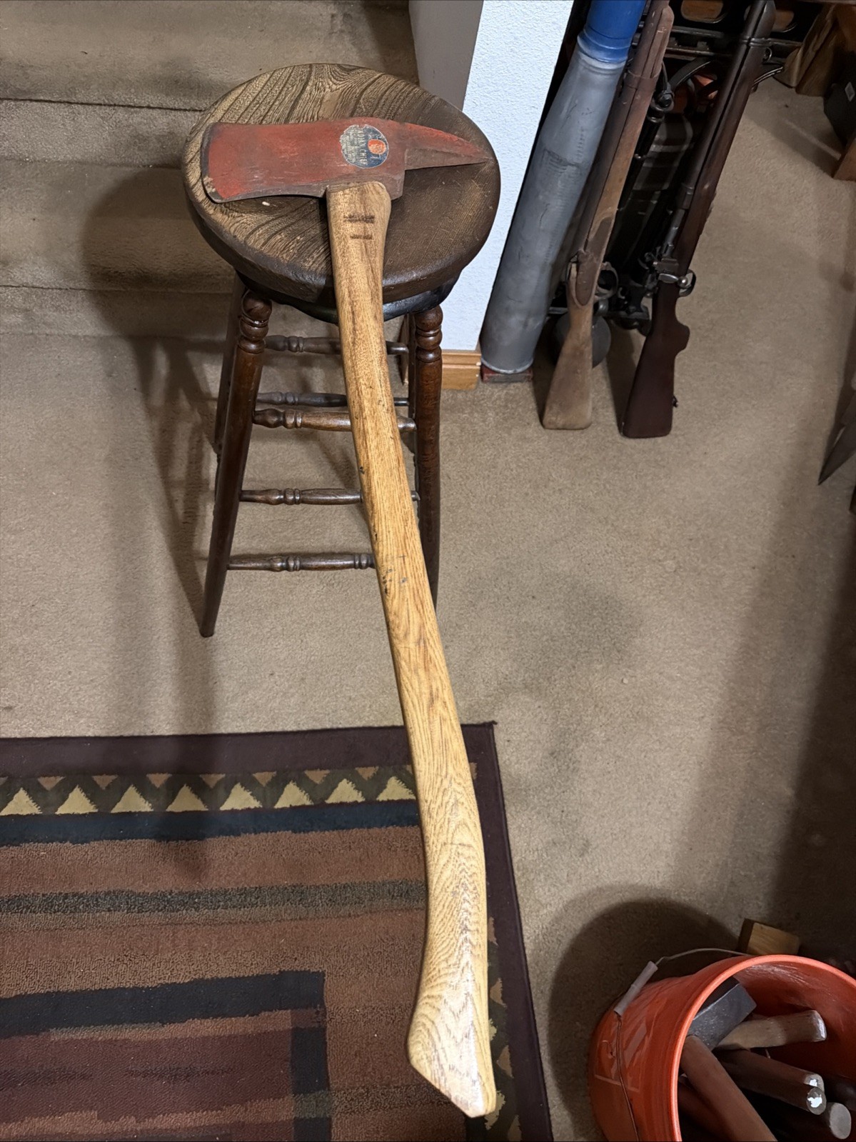 Vintage Mann Edge Tool Co. Indian Chief Fireman's Axe -