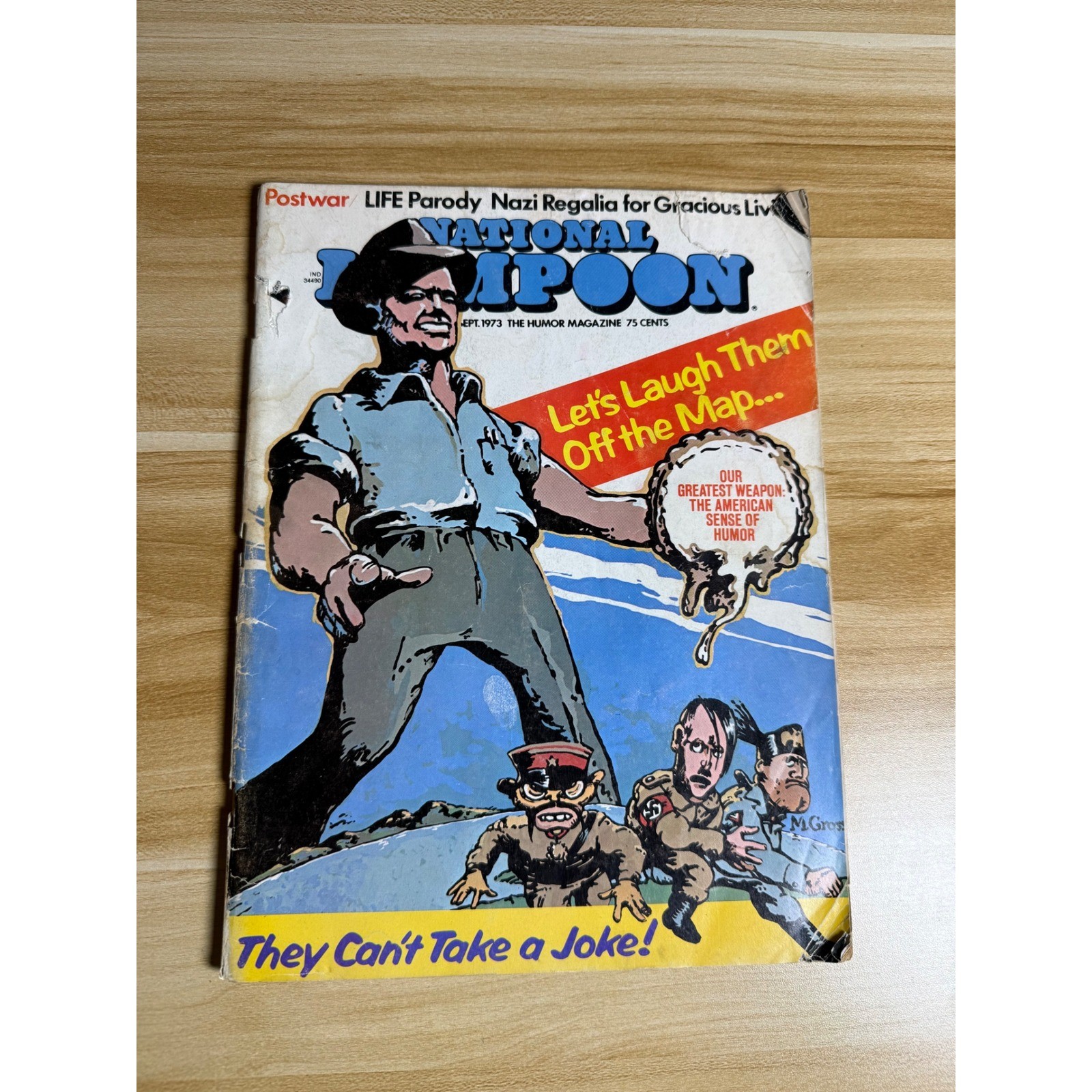 National Lampoon Magazine 1973 Let's Laugh Them Off the Map Postwar Life Parody