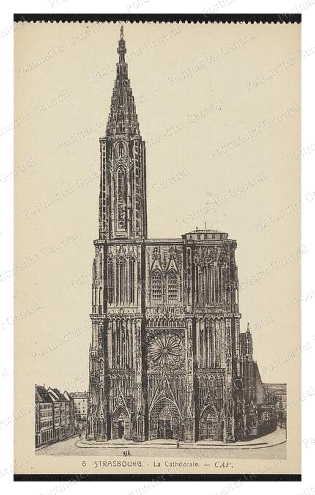 Strasbourg France Cathedral Standard Postcard COPY RPPC