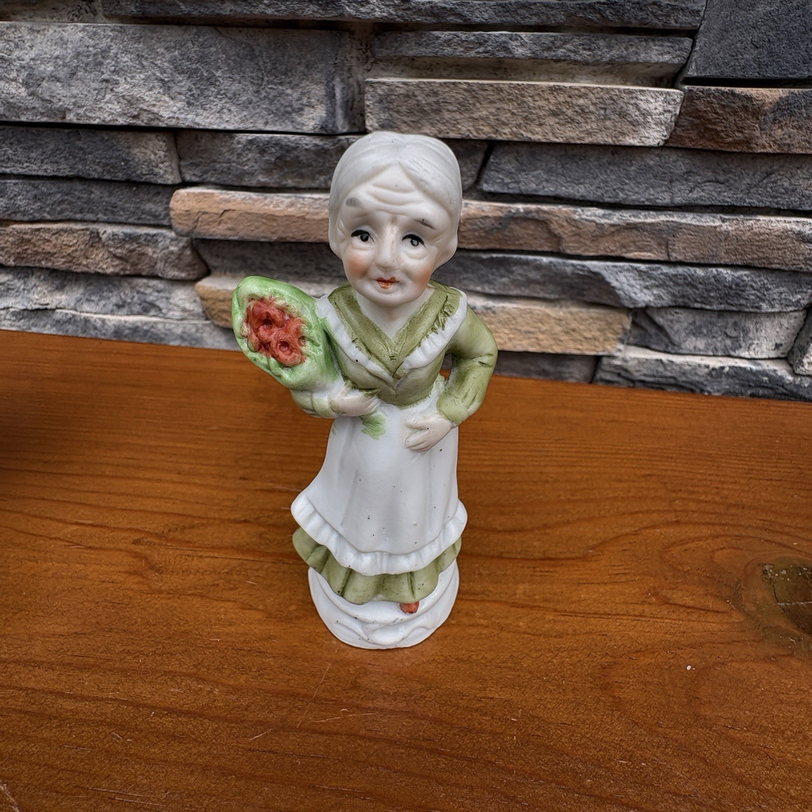 Vintage Grandma Figurine Porcelain Collectible Taiwan 