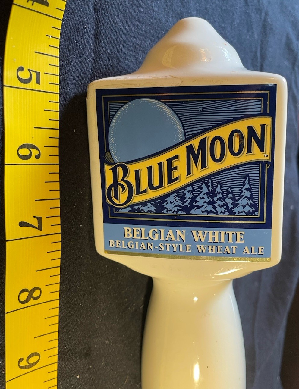 PROMO BEER TAP HANDLE BLUE MOON BELGIAN WHITE ALE GOLDEN COLORADO PROMO BEER TAP HANDLE BLUE MOON BELGIAN WHITE ALE GOLDEN COLORADO