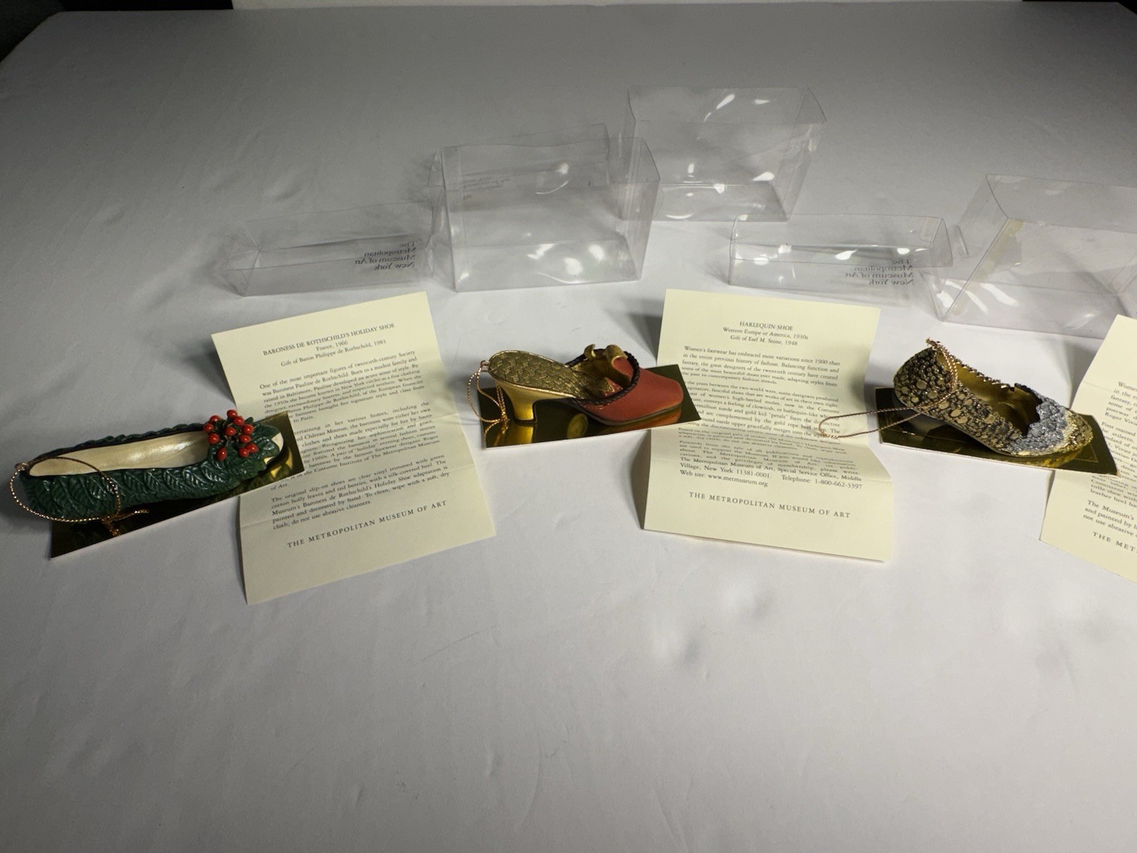 Metropolitan Museum of Art NY Shoe Christmas Ornament MMA Box Lot Of 3 NIB NICE Metropolitan Museum of Art NY Shoe Christmas Ornament MMA Box Lot Of 3 NIB NICE