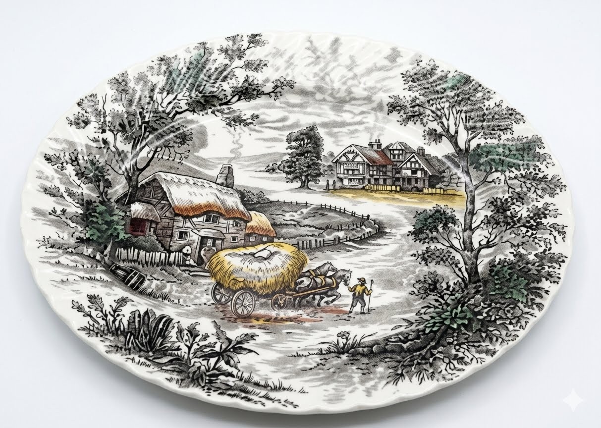 Yorkshire Staffordshire Ironstone Oval Platter 14\