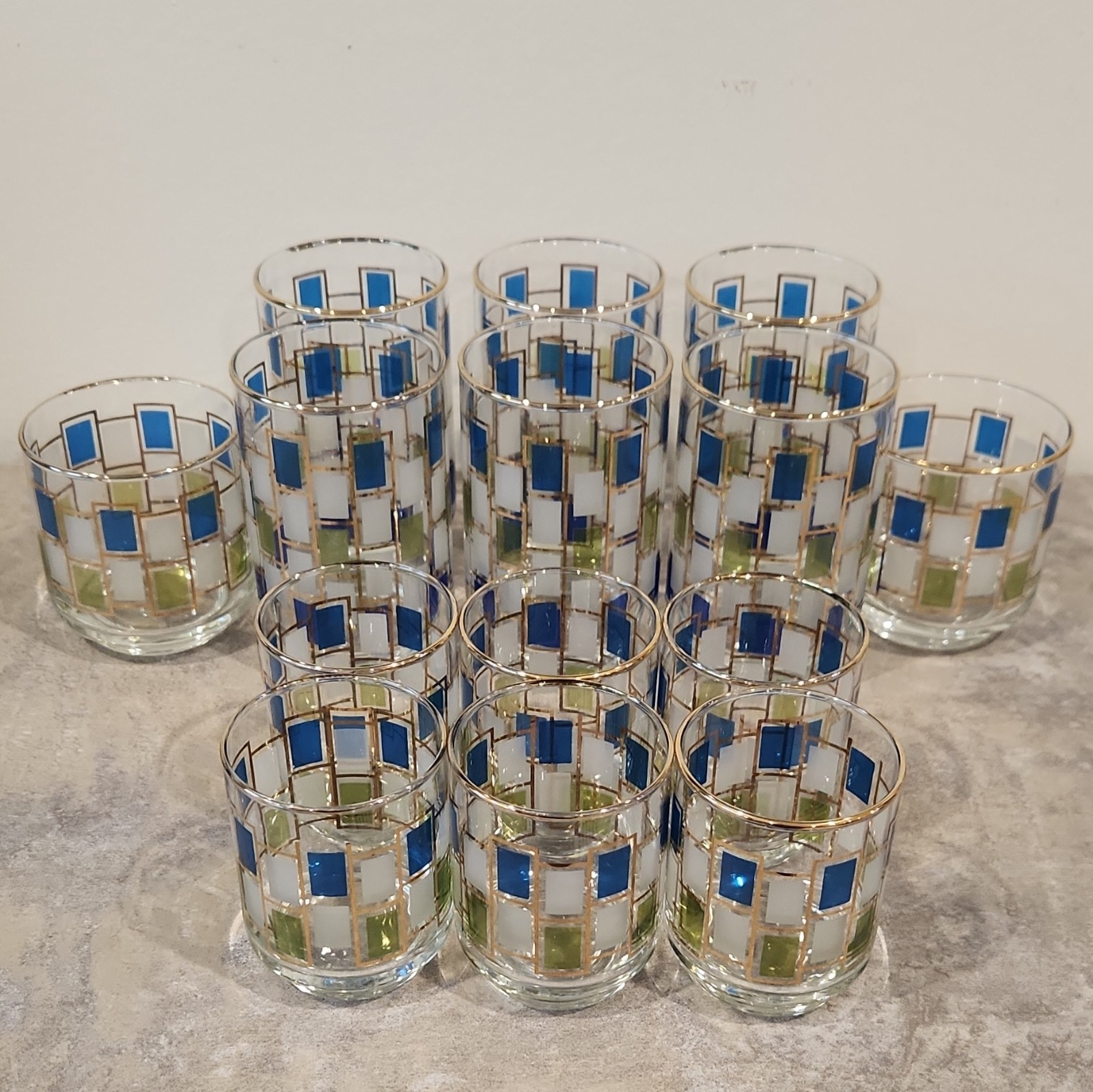 Vintage MCM Libby Nordic Glassware, set of 14 glasses Vintage MCM Libby Nordic Glassware, set of 14 glasses