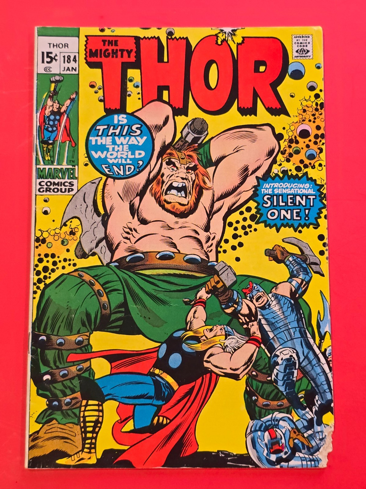 Thor #184 1971 Marvel Stan Lee John Buscema Silent One The World Beyond
