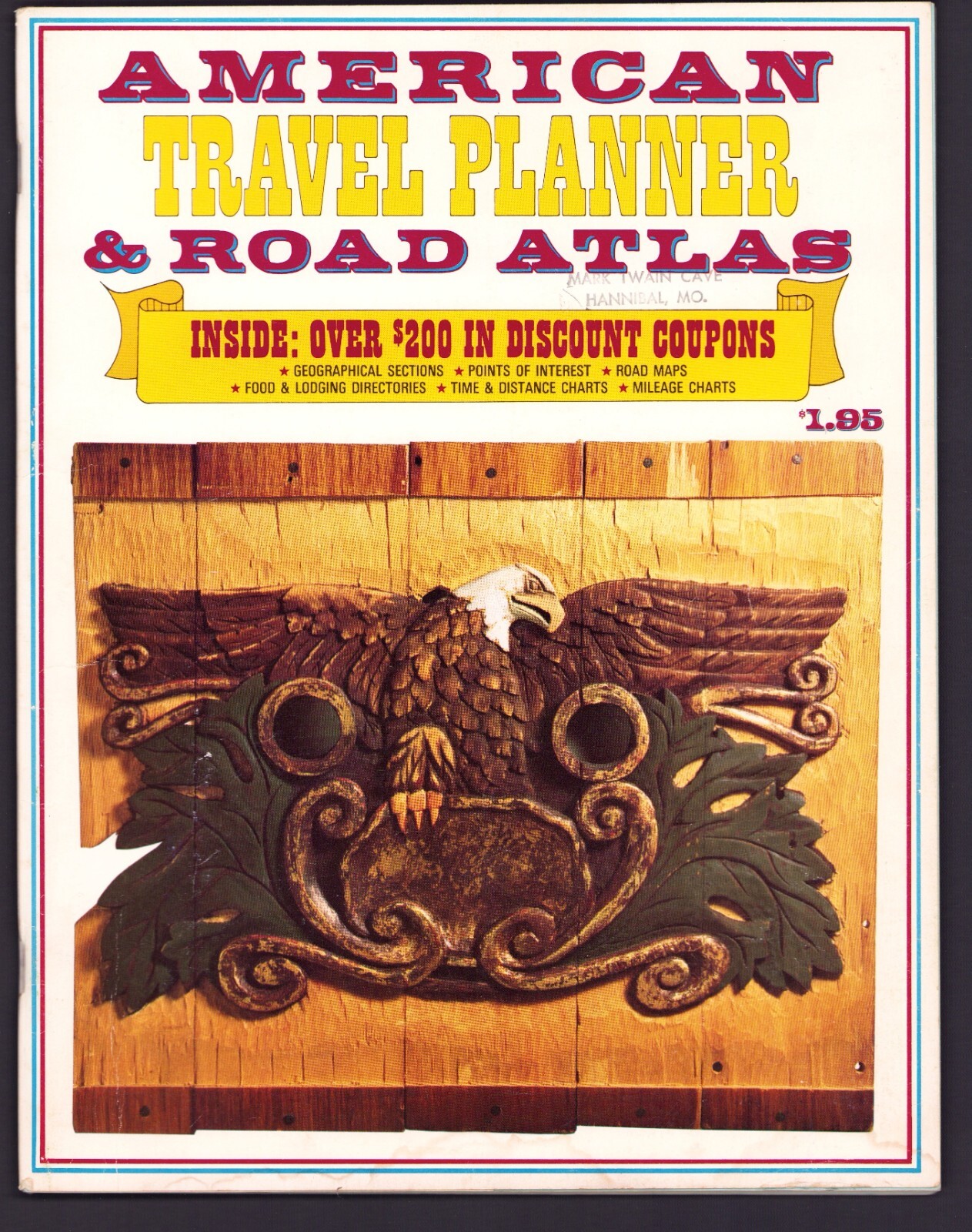 Vintage Road Atlas Travel Planner Hannibal Map 1972 EF3 Vintage Road Atlas Travel Planner Hannibal Map 1972 EF3