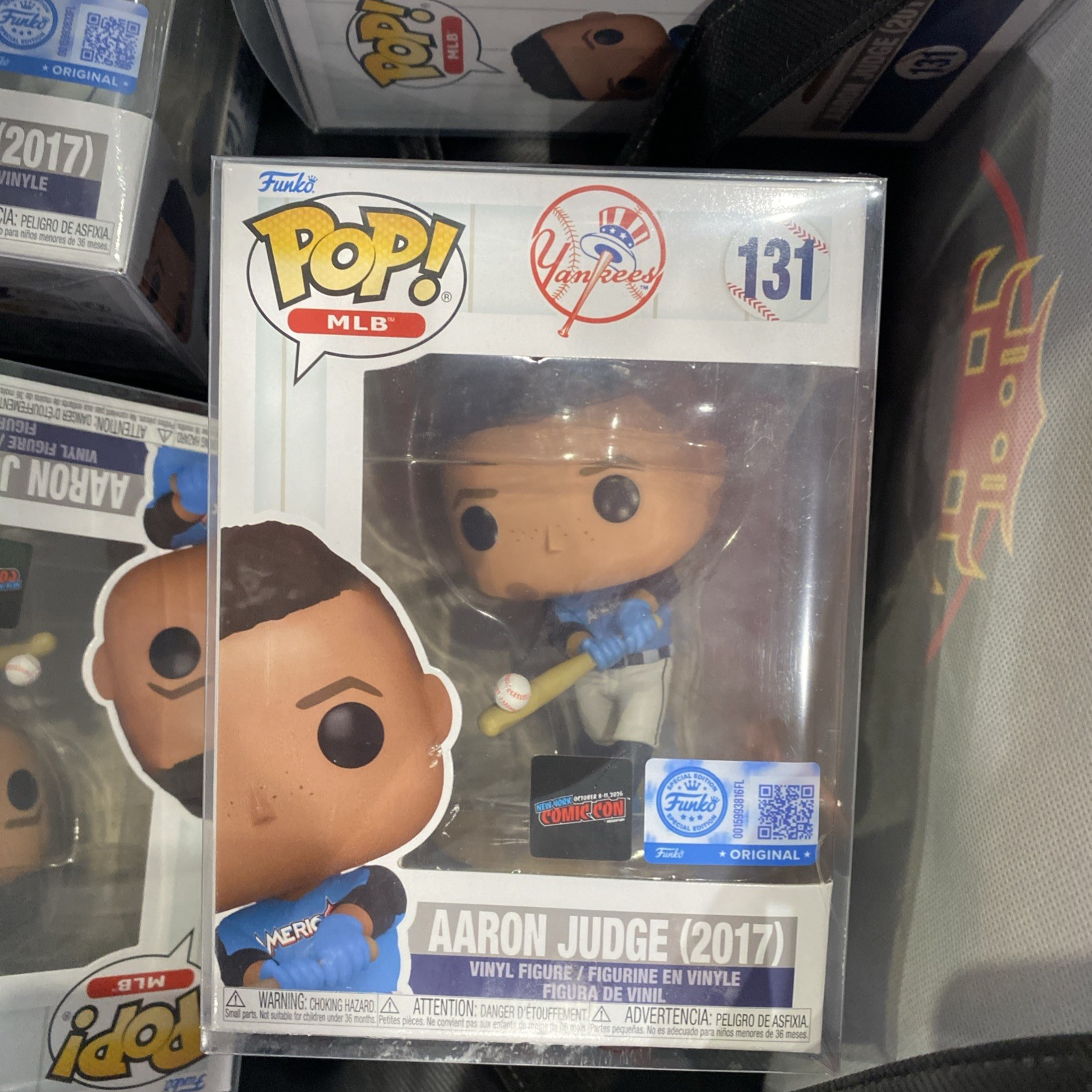 NYCC 2026 EXCLUSIVE FUNKO POP NY YANKEES - AARON JUDGE (2017) FIGURE in hand
