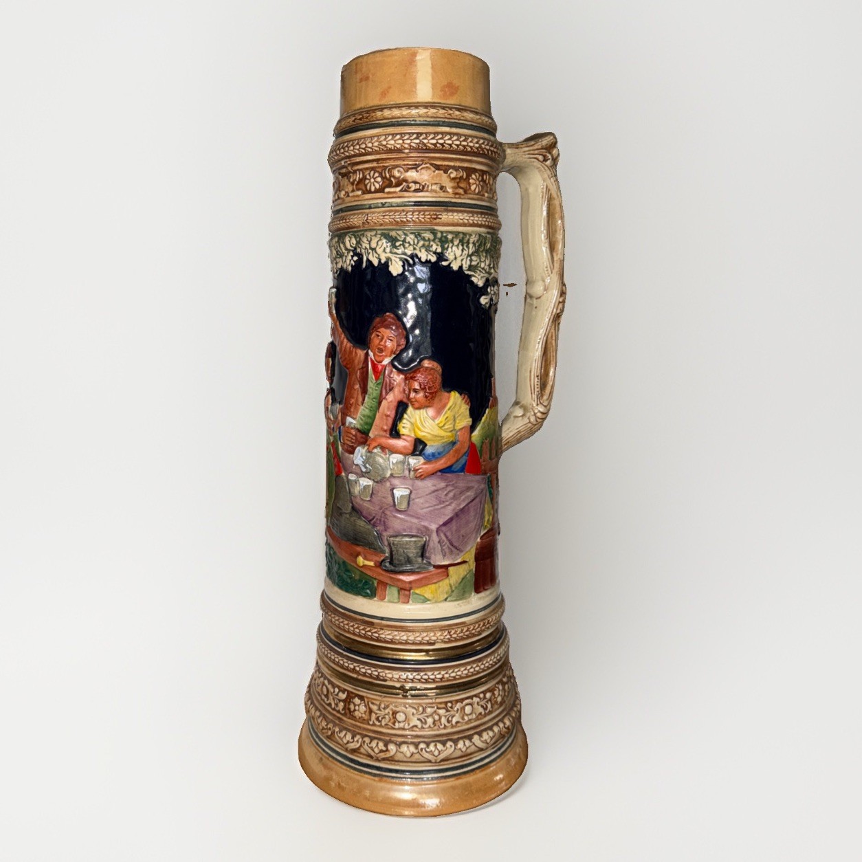Rare 1930s-40s Gerz Beer Stein 5L Made In Germany - No Lid - Master Stein