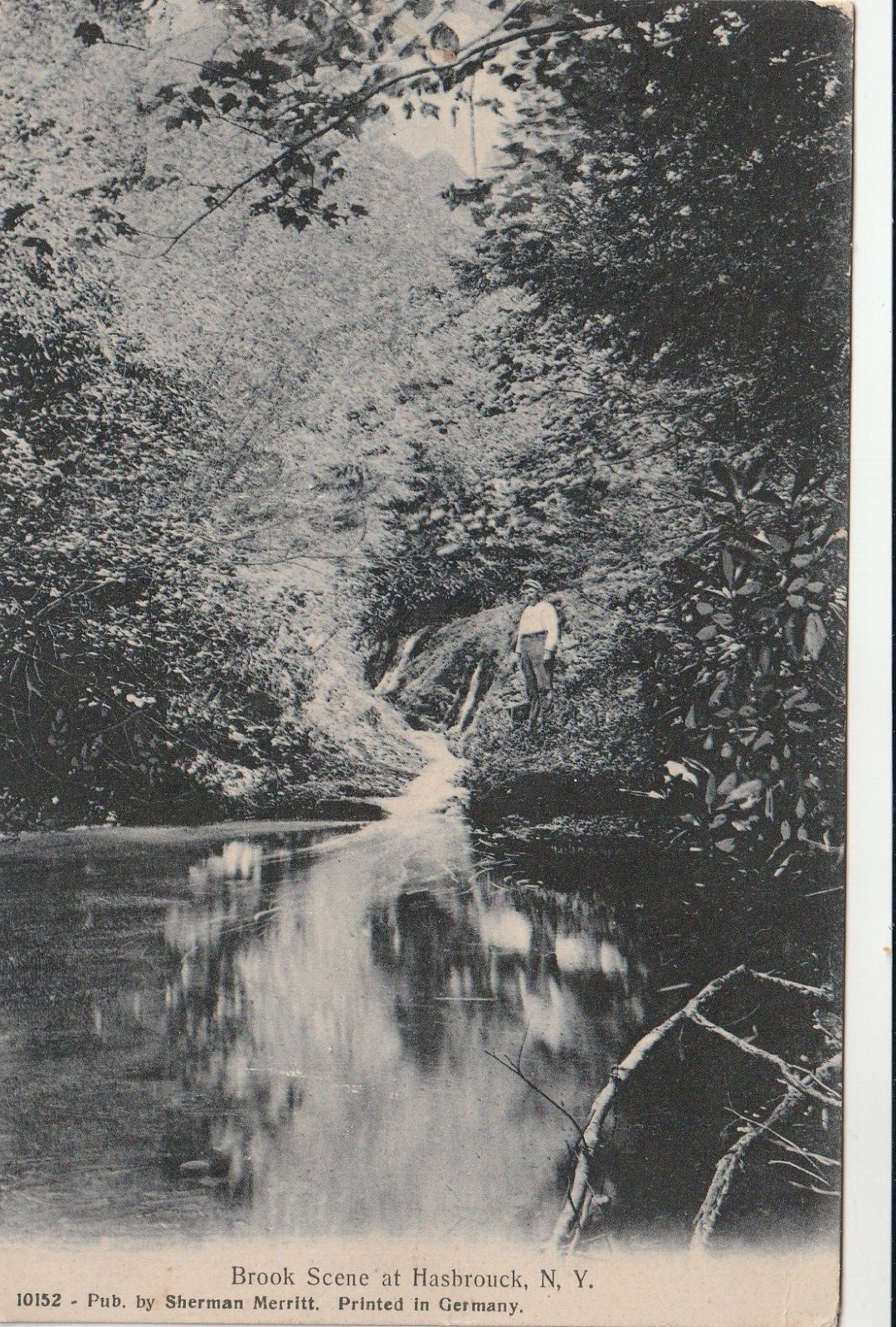 Vintage Postcard Brook Scene Hasbrouck New York Vintage Postcard Brook Scene Hasbrouck New York
