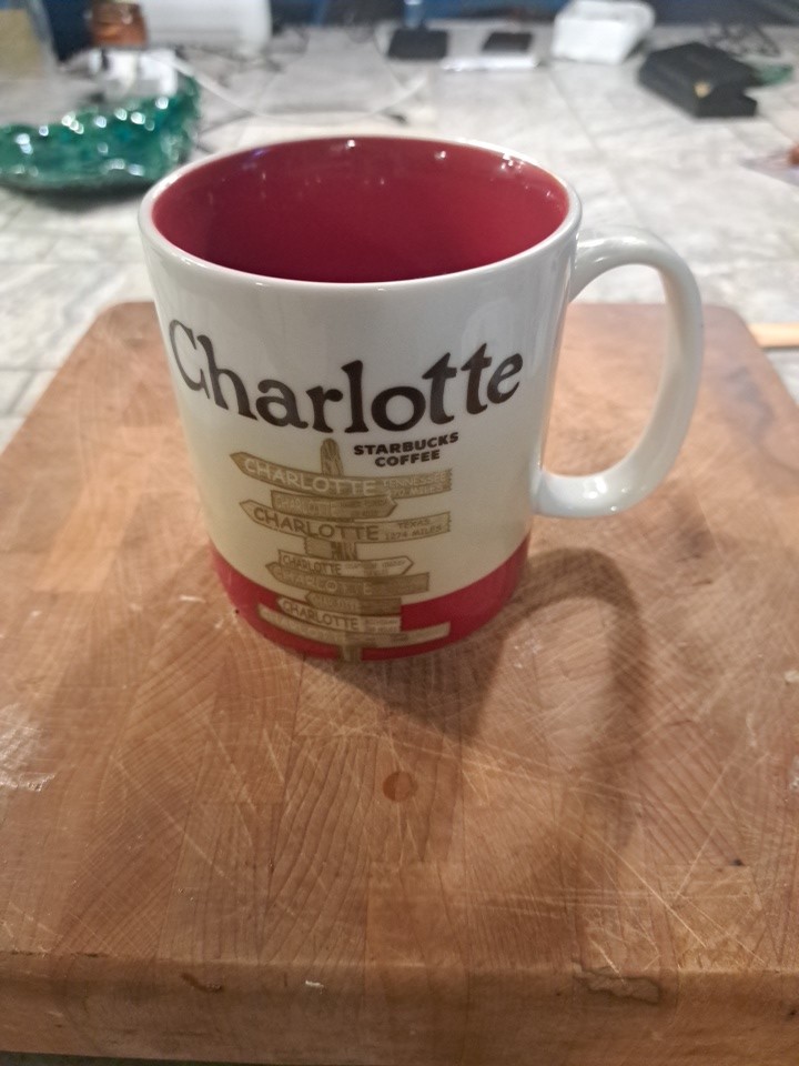 Charlotte North Carolina Starbucks Coffee Mug 16 oz 2012 Been There Travel NC
