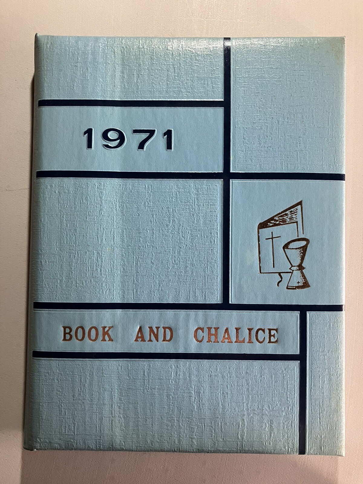 1971 Book and Chalice Saint Charles Seminary Staten Island NYC NY Yearbook
