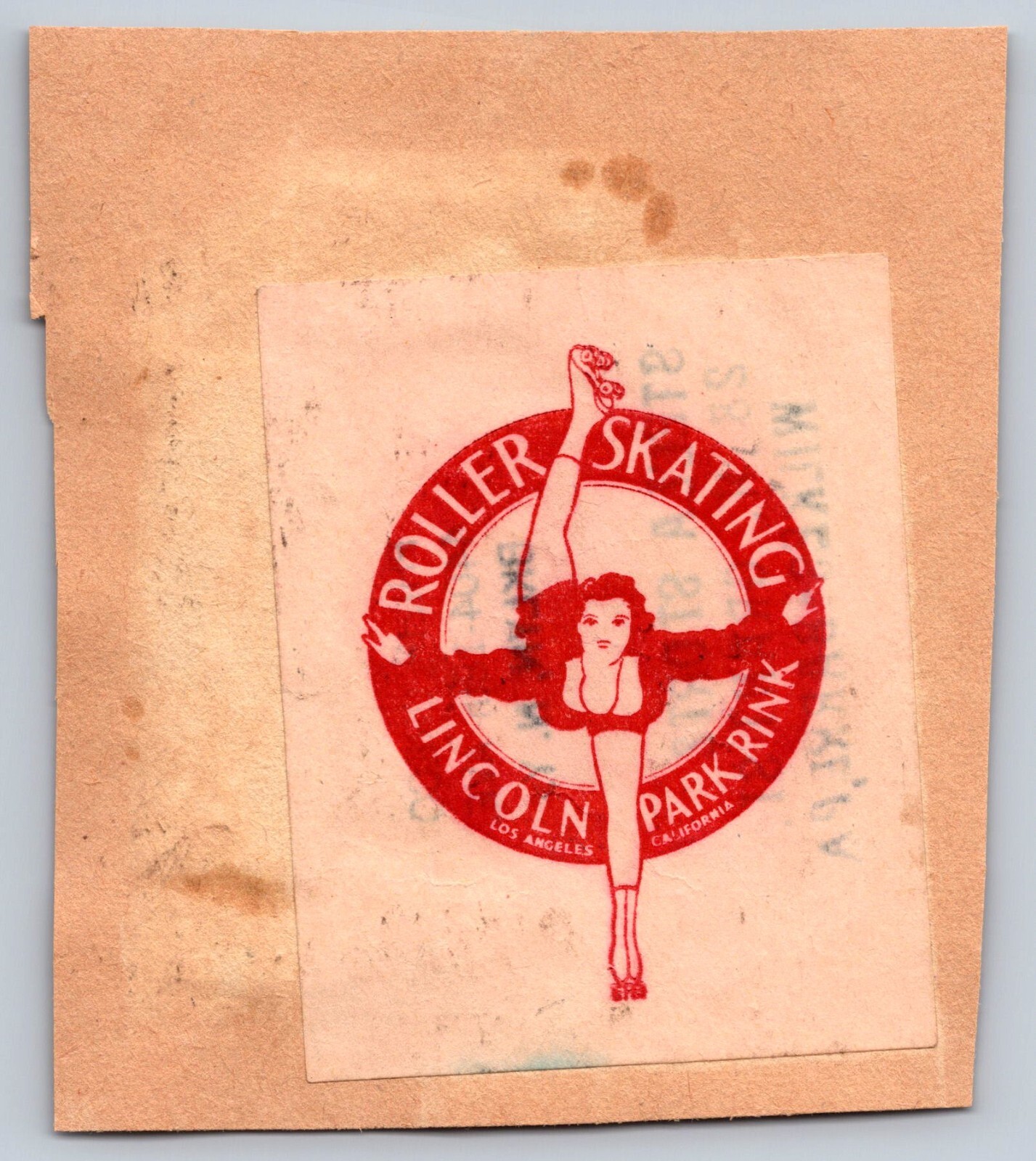 Lincoln Park & Roller Center Roller Skating Ad Sticker on a scrapbook page Lincoln Park & Roller Center Roller Skating Ad Sticker on a scrapbook page
