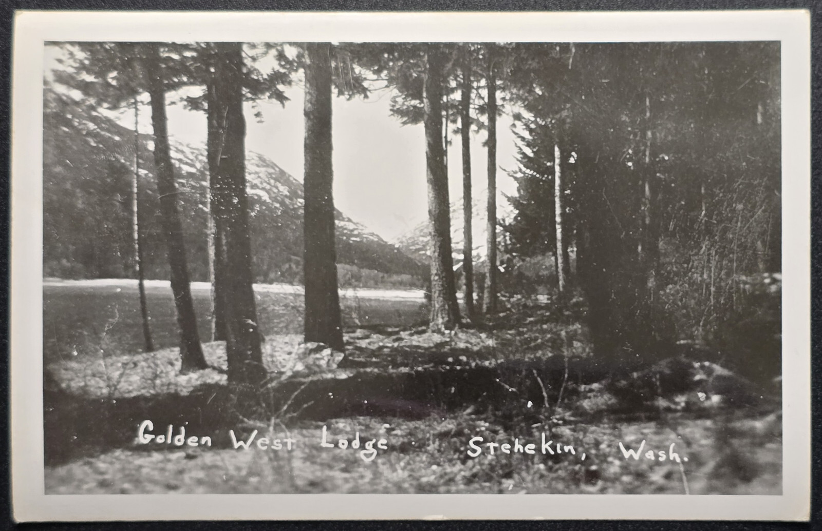 Golden West Lodge Stehekin WA Vintage RPPC Black & White Real Photo Golden West Lodge Stehekin WA Vintage RPPC Black & White Real Photo