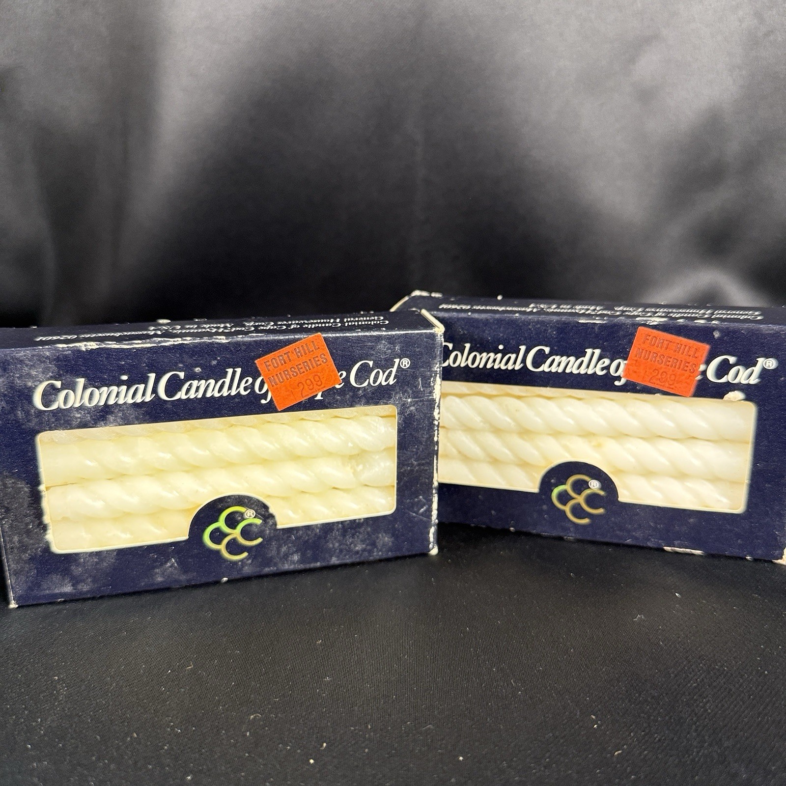 2 Boxes Vintage White Twist Angelabra Candles 4 1/2” Colonial Candle Of Cape Cod