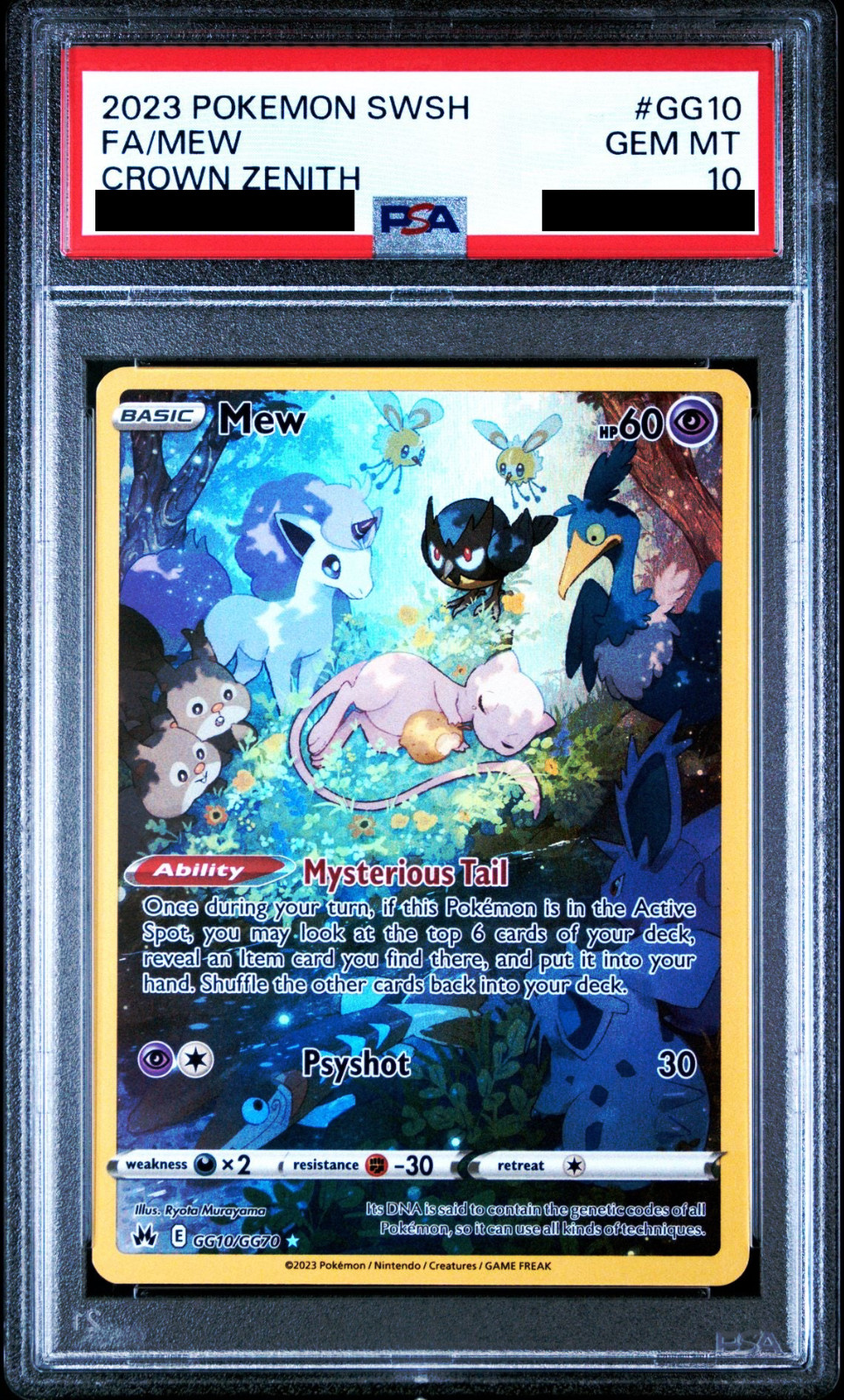 Pokemon Mew GG10/GG70 Crown Zenith Galarian Gallery PSA 10 Full Art Foil Pokemon Mew GG10/GG70 Crown Zenith Galarian Gallery PSA 10 Full Art Foil