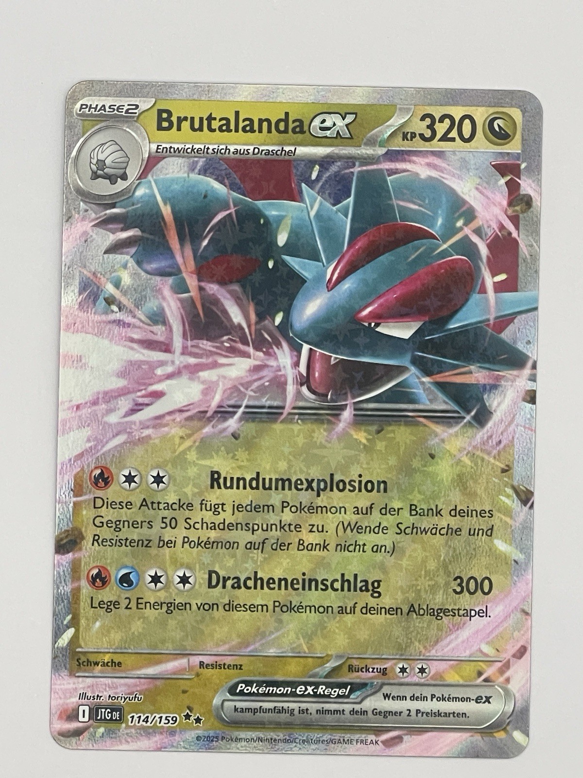 Pokemon Brutalanda EX 114/159 Travel Companions German NM Pokemon