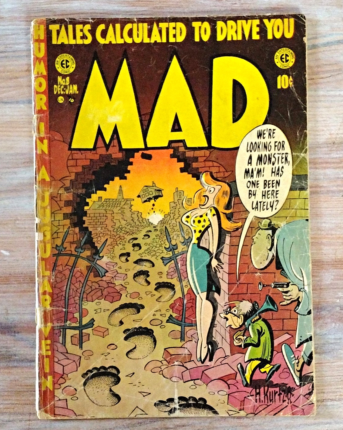 MAD #8 (EC Comics 1952) Harvey Kurtzman Acceptable condition MAD #8 (EC Comics 1952) Harvey Kurtzman Acceptable condition