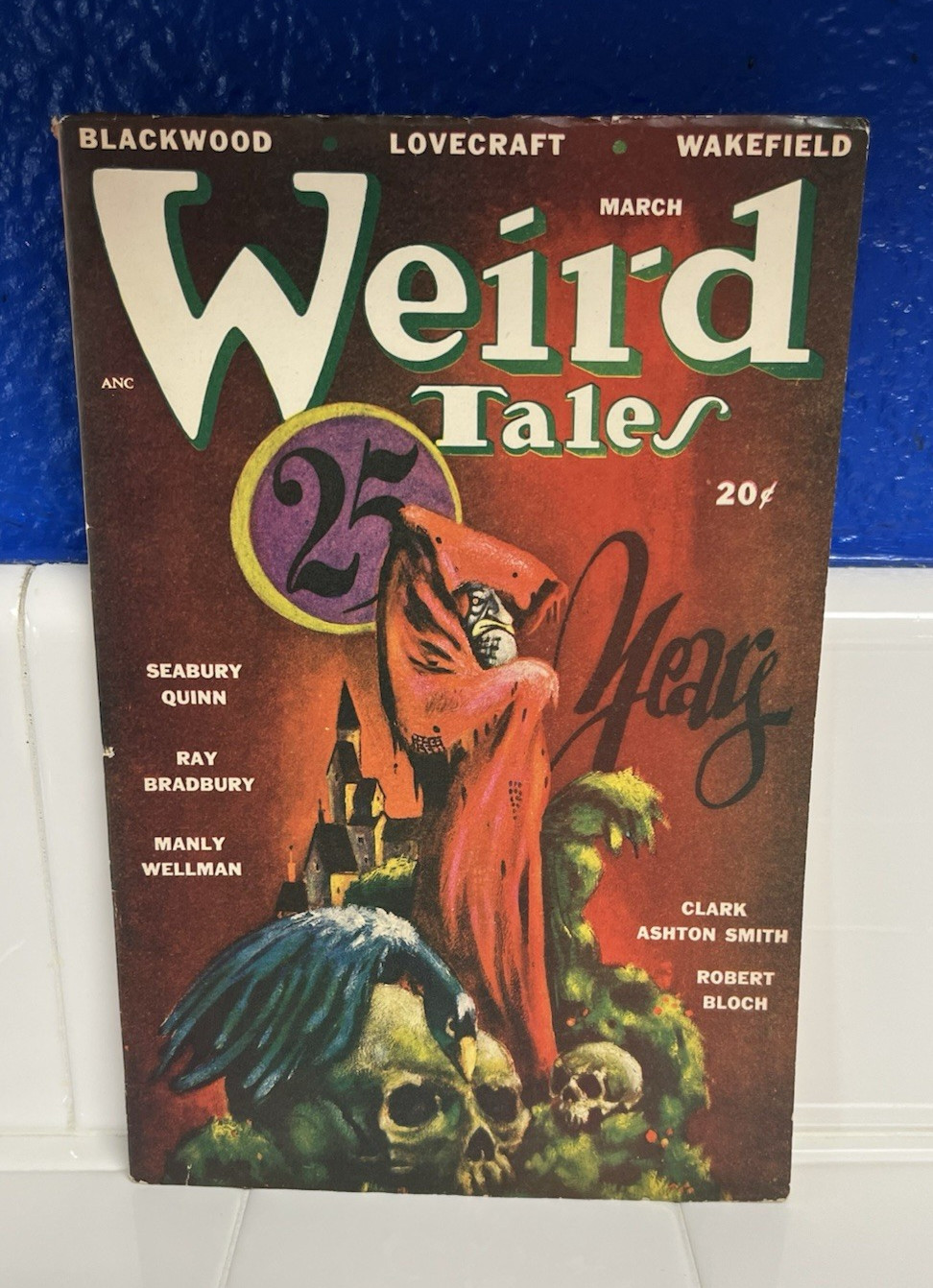 1948 Weird Tales 25th Anniversary Pulp Magazine Lovecraft Bradbury Horror